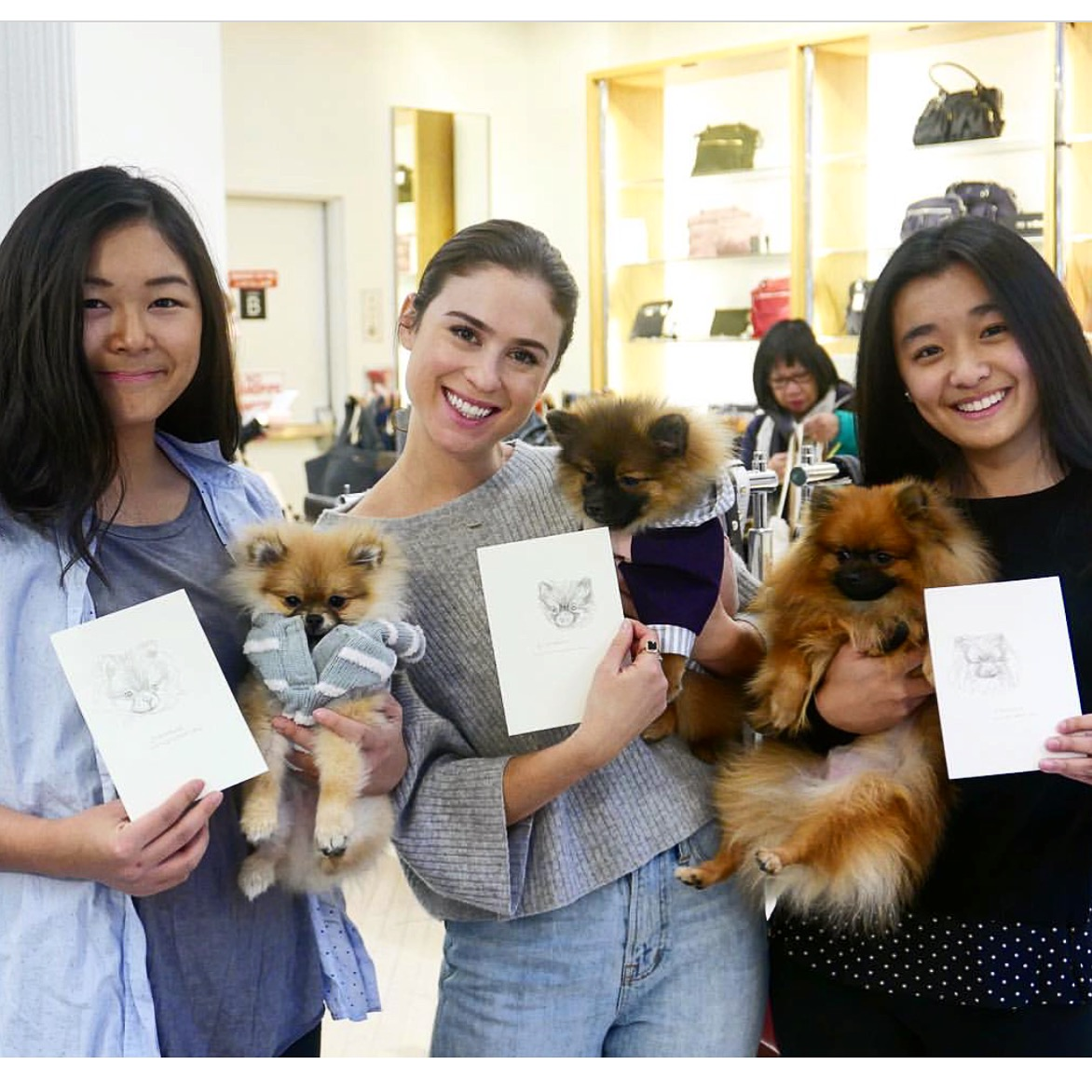 Carrie (middle) at the Love Thy Beast pop up event at Bloomingdales, Soho