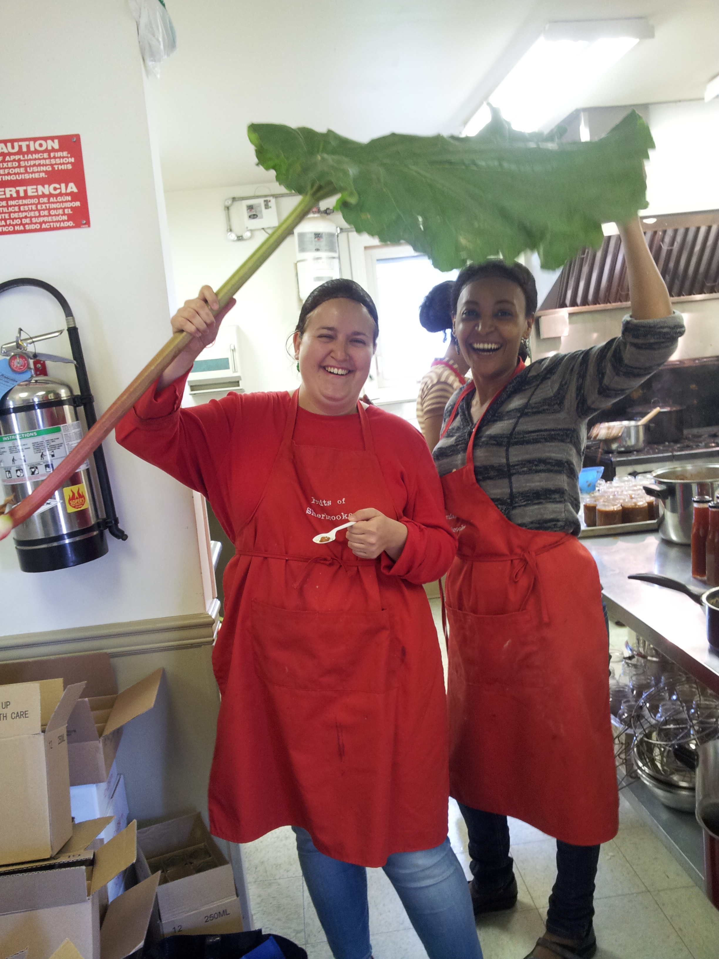 A big rhubarb and 2 workers.jpg