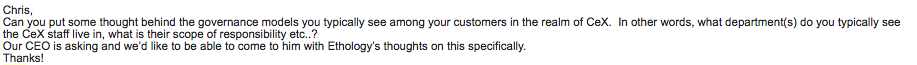 ~An email request from one of our clients November 14th 2016