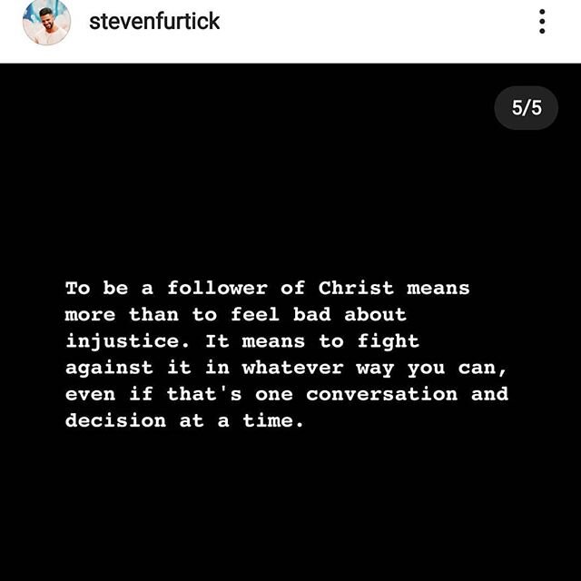 Just because something might not effect us directly doesn't mean it shouldn't break our hearts and motivate a response.