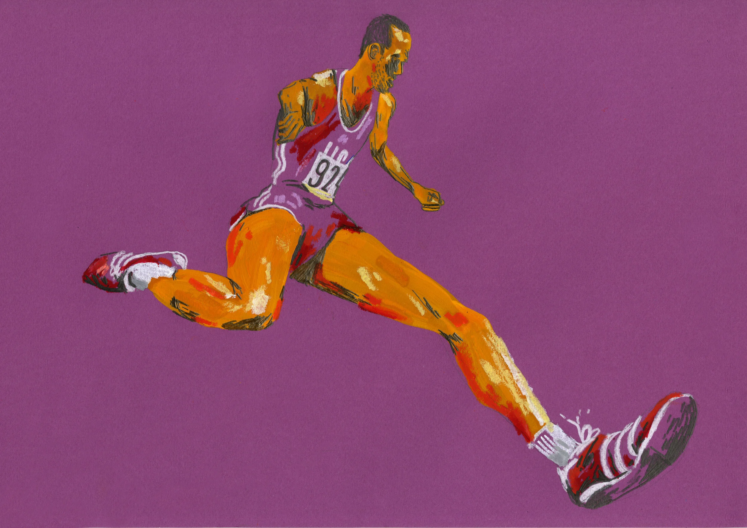 “Hurdle” mixed media