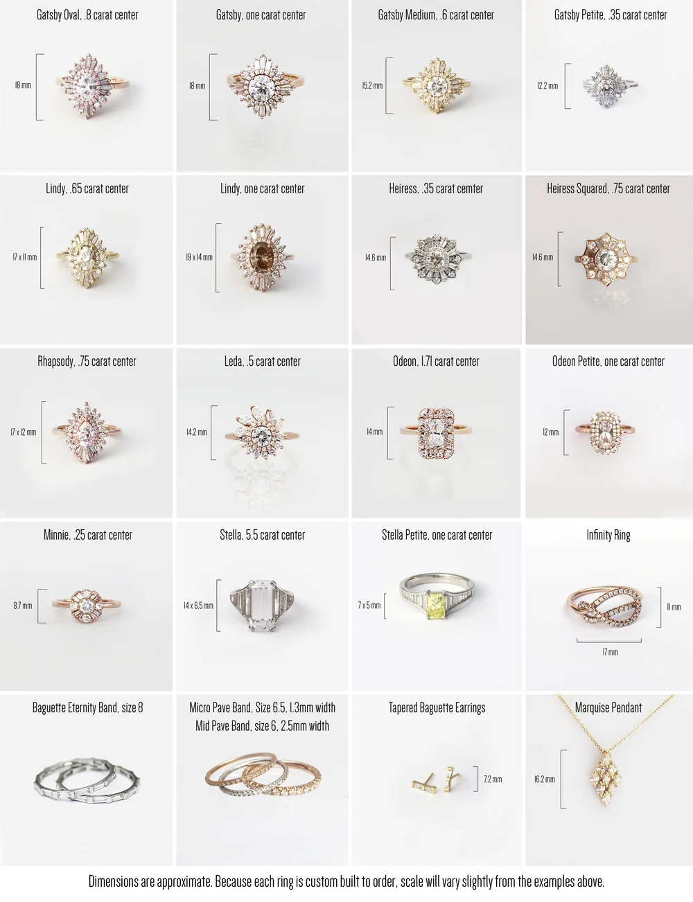 Actual Scale of my Ring Designs — Heidi Gibson