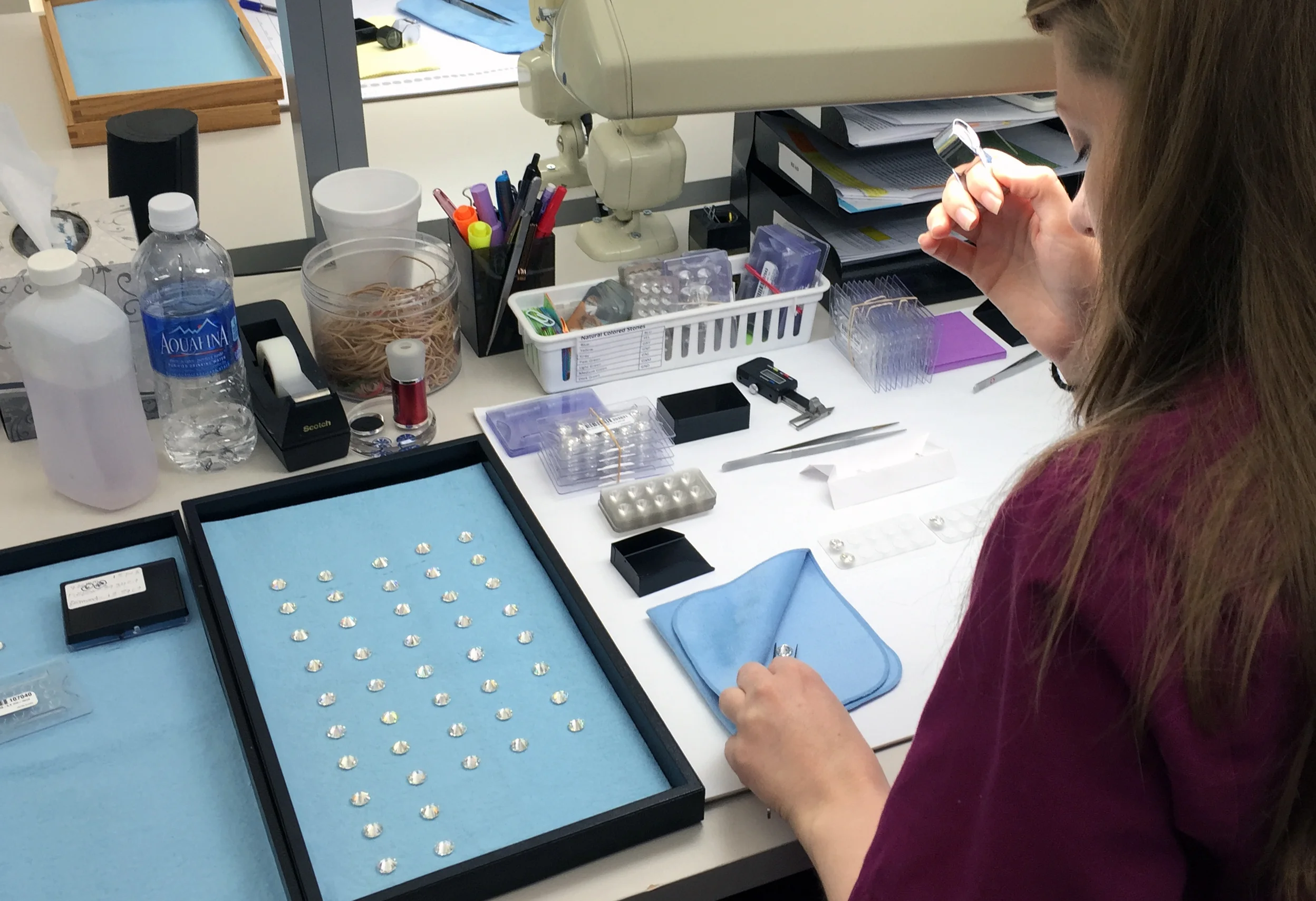 The grading process is performed by GIA certified gemologists that carefully review each stone for it’s cut, color, and clarity