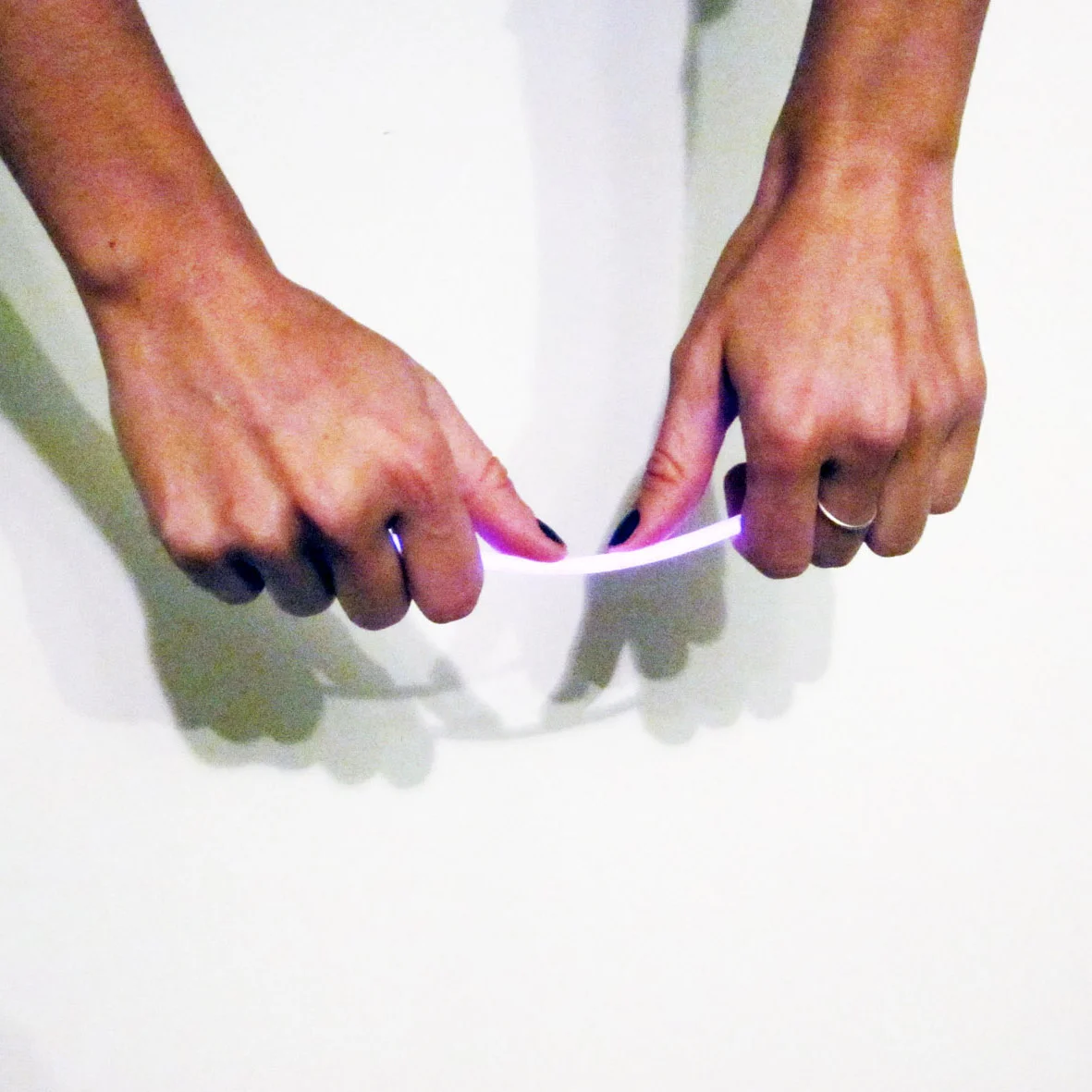 Snap all the glow sticks to activate the glow.