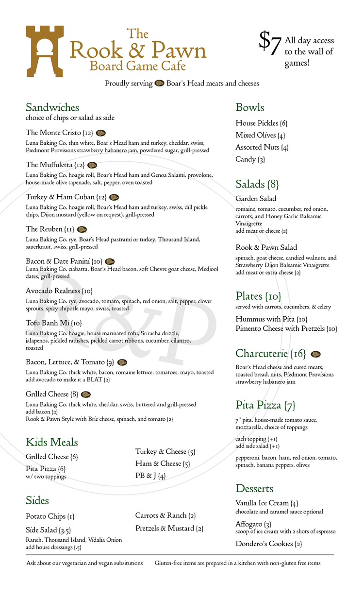 Food & Drink — The Rook & Pawn
