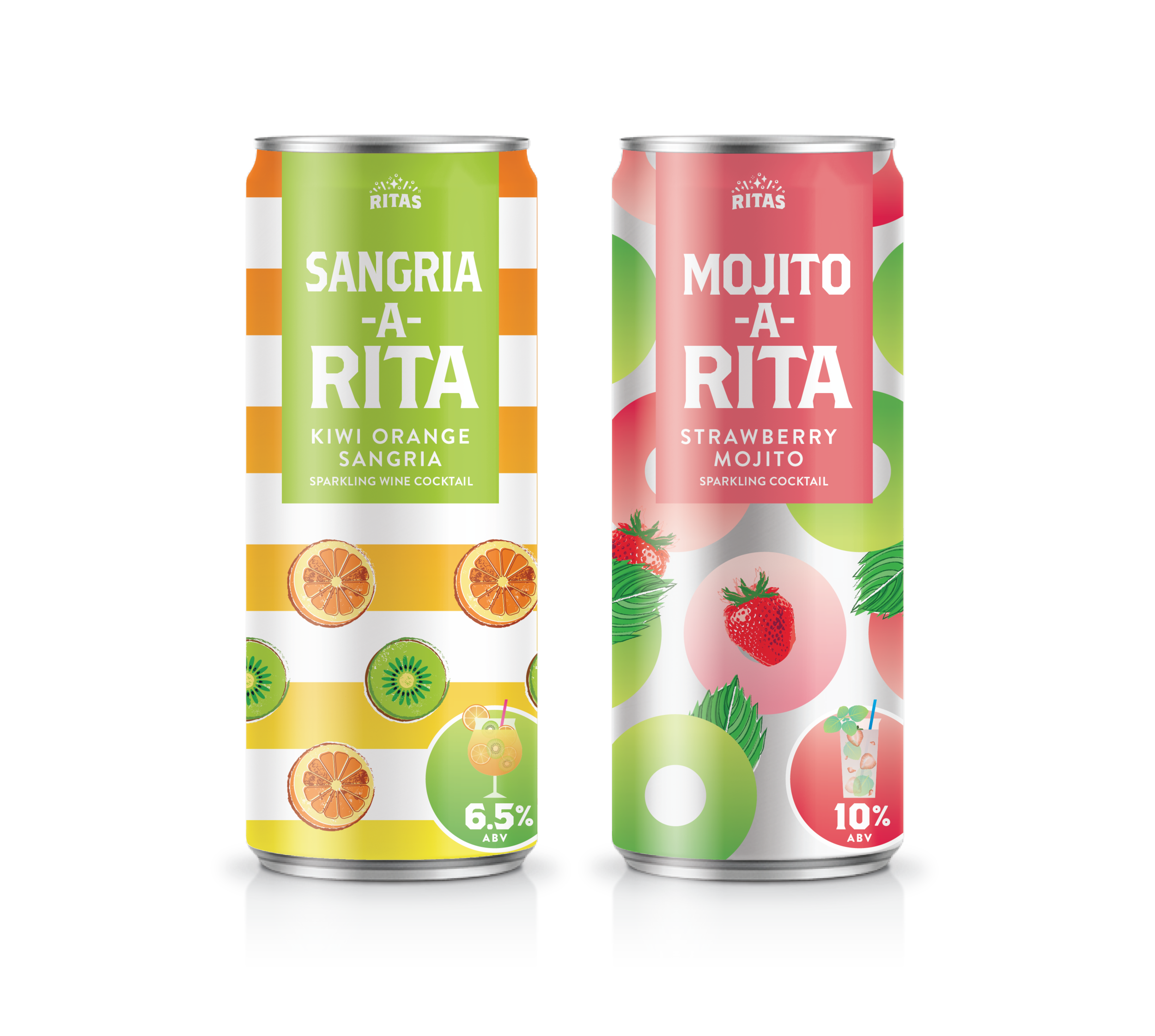 Sangria Rita and Mojito Rita pack designs