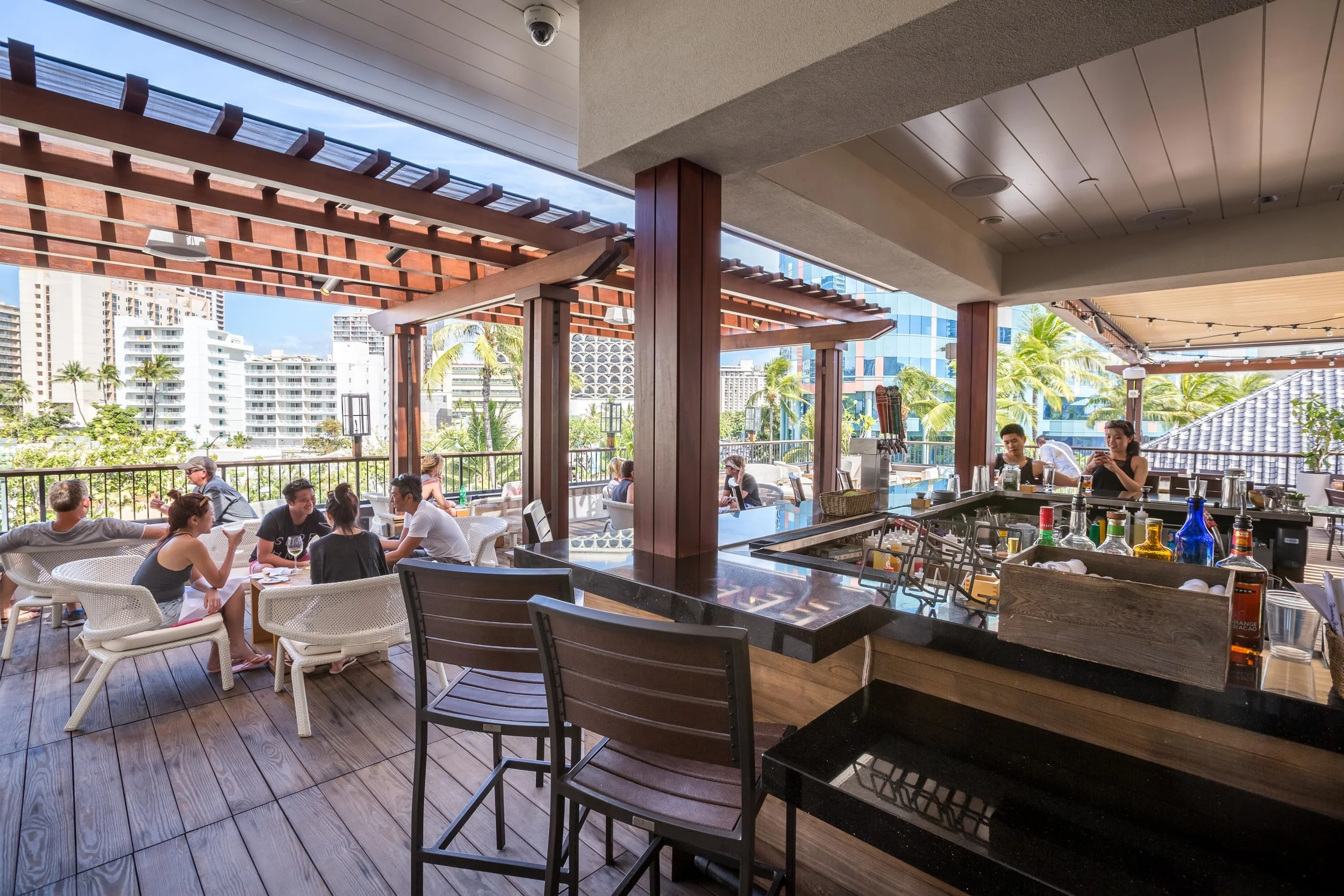 Lounge Area From Bar Facing Kalakaua