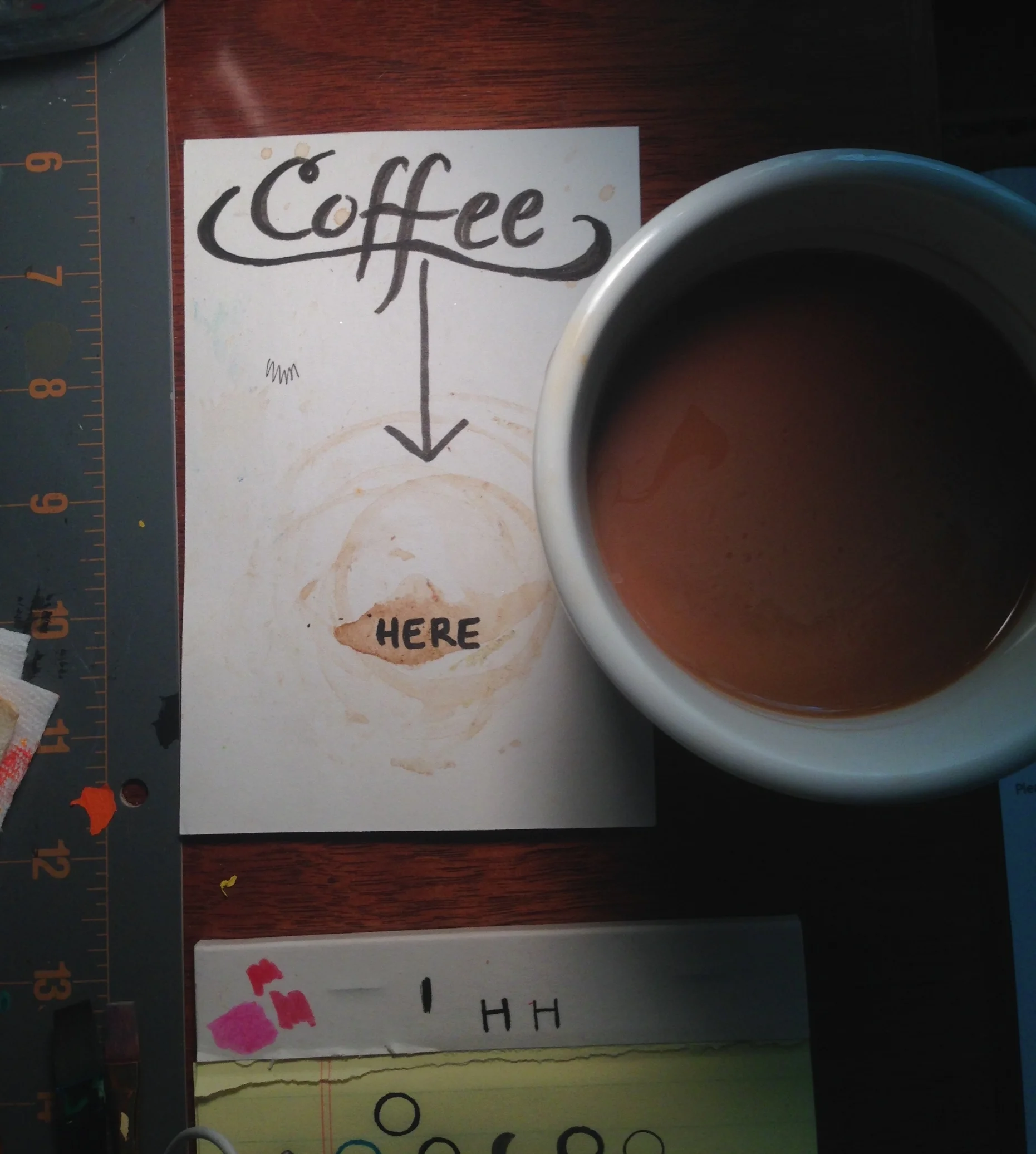  this is where the coffee goes. 