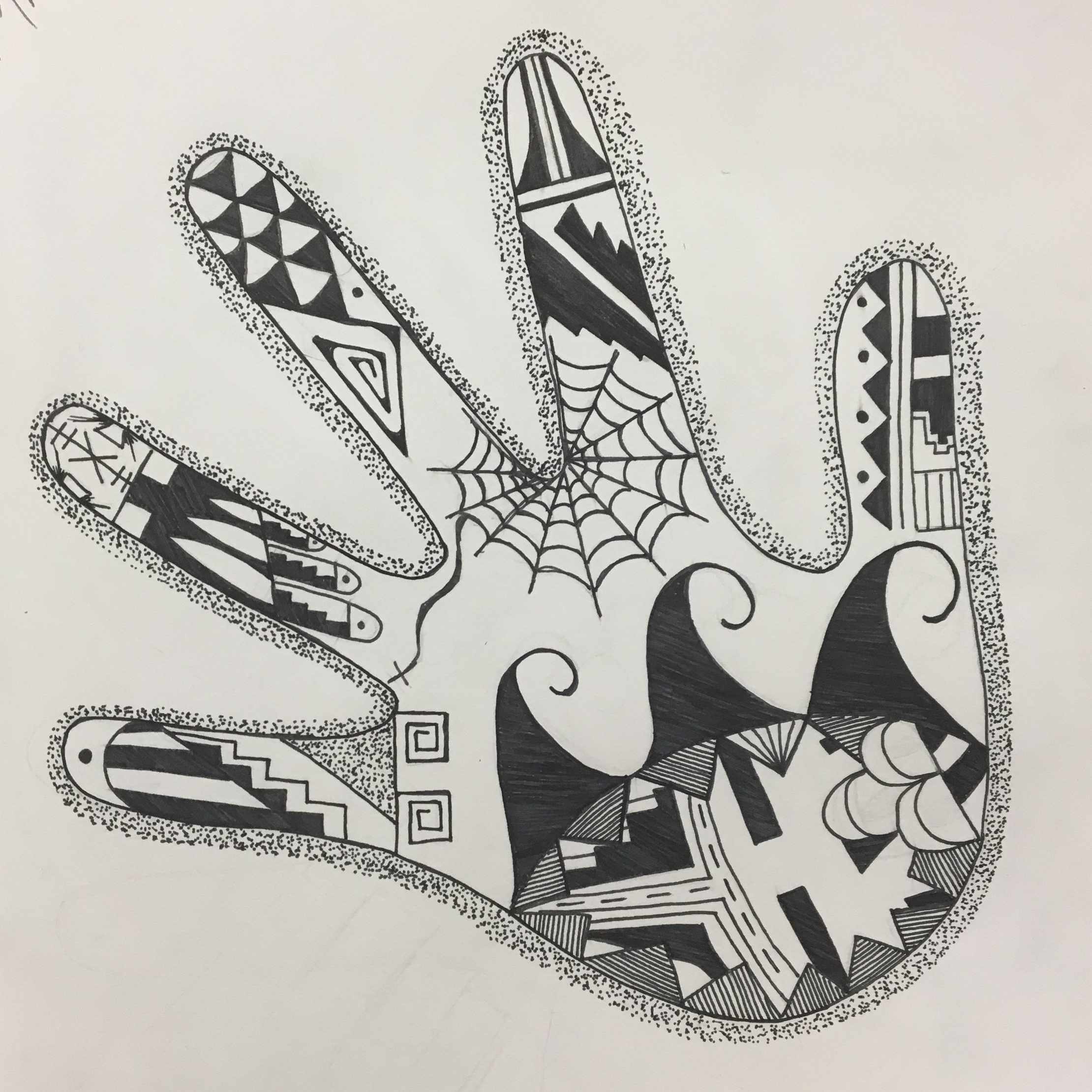  ink line drawing | symbolism | 11th grade 