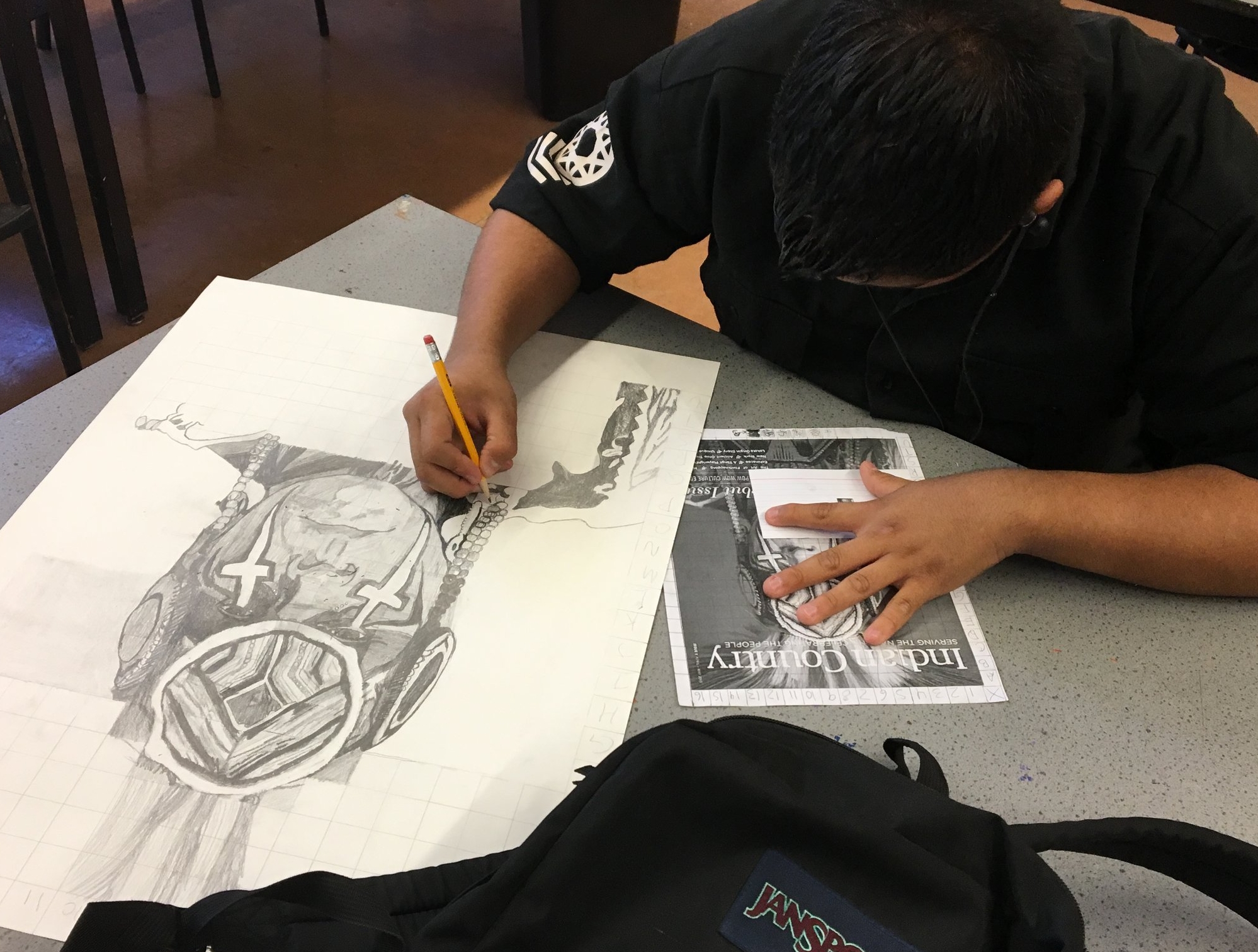  A student works on a cultural portrait | 10th grade 