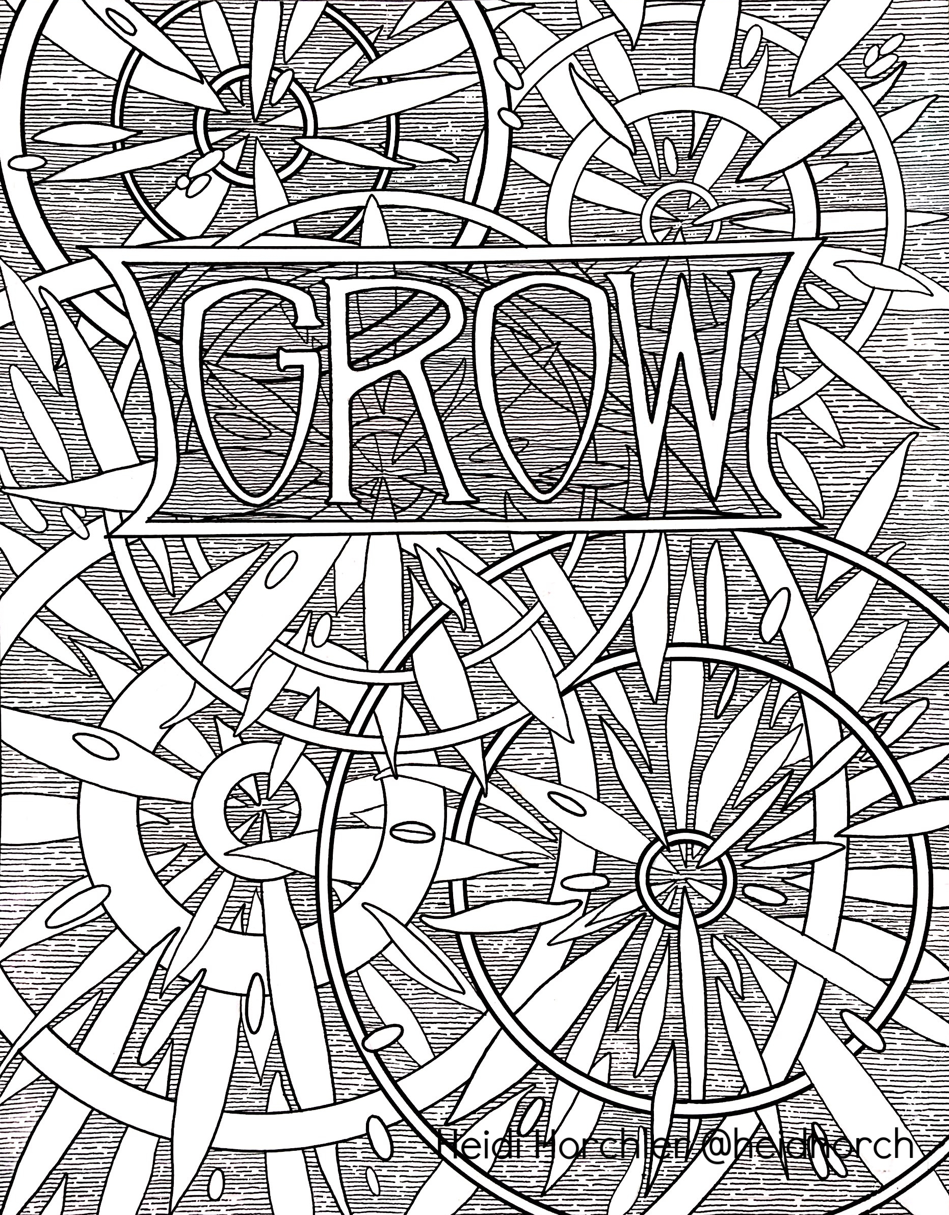 Grow - Daydream Odyssey coloring page
