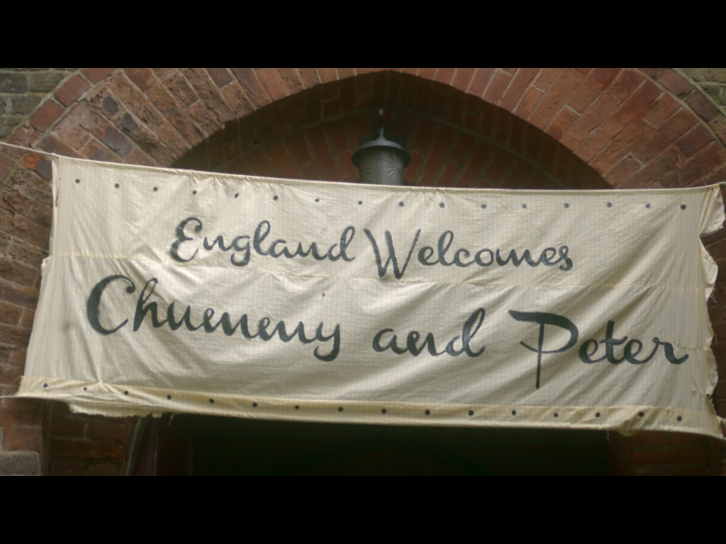 this lettering on a banner in BBC/PBS series   Call the Midwife   