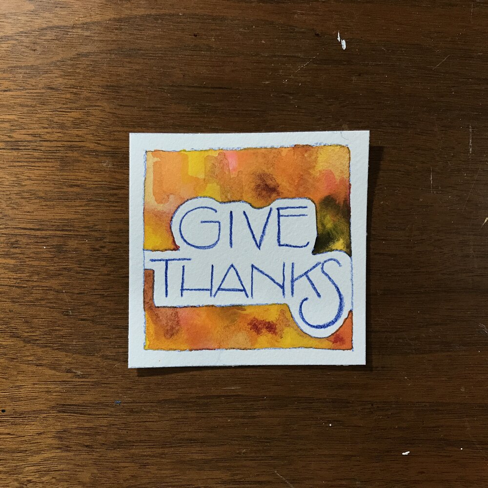 Thanksgiving homemade card Give Thanks