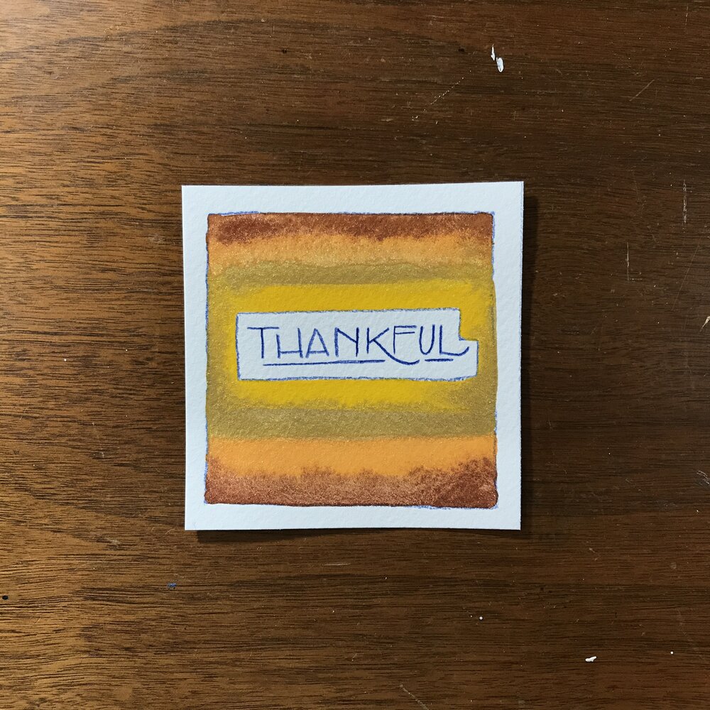 Thanksgiving homemade card Thankful