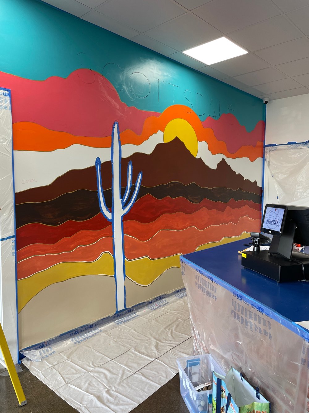  mural progress, end of day 3 