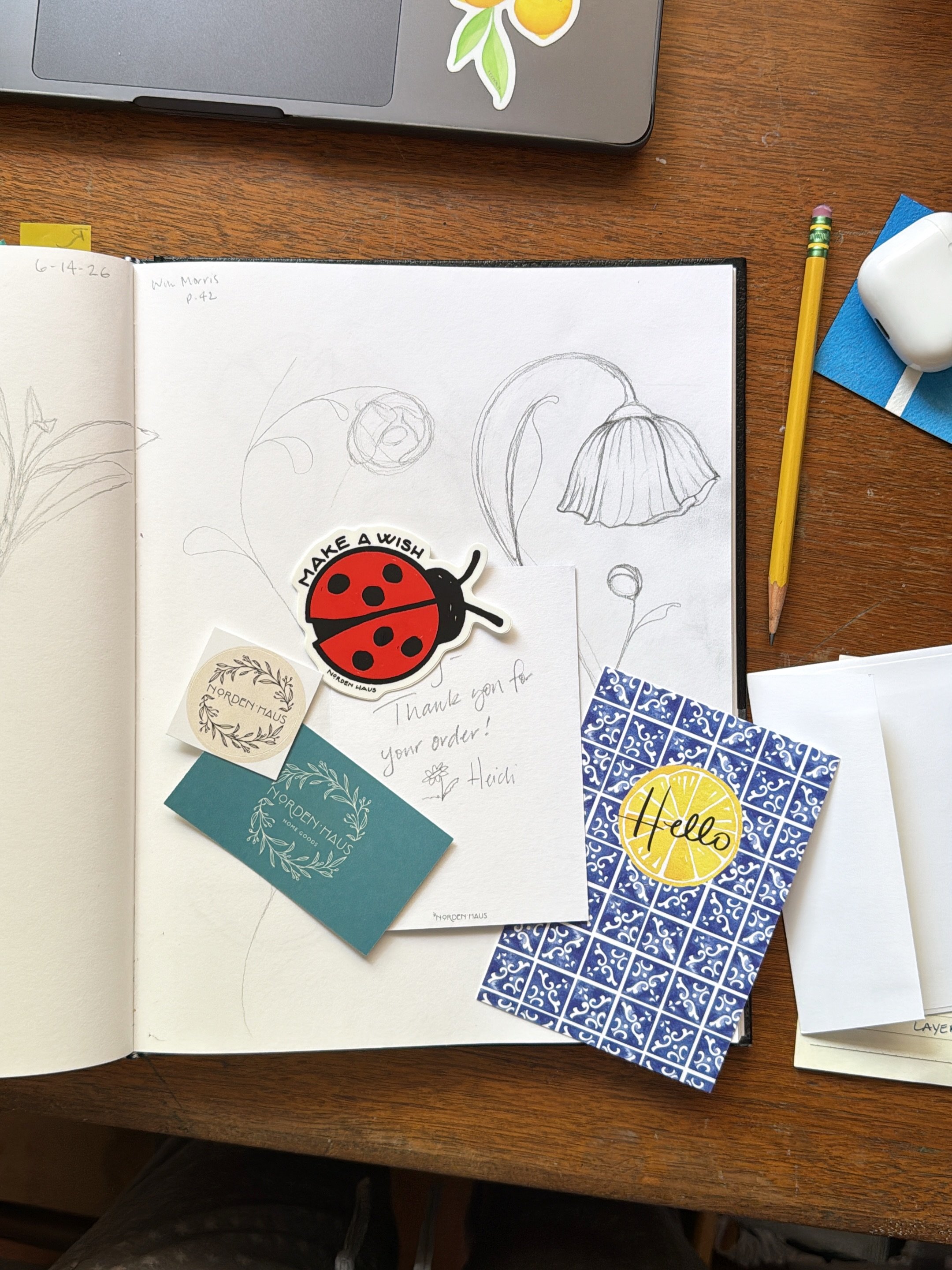 Thanks for your sticker orders! Plus a photo dump of what I&rsquo;m working on and what&rsquo;s inspiring me lately. Hope you&rsquo;re having a good one! 🐞🍋
