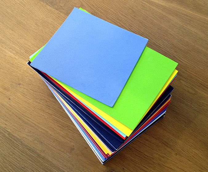 Adhesive foam in a variety of colors