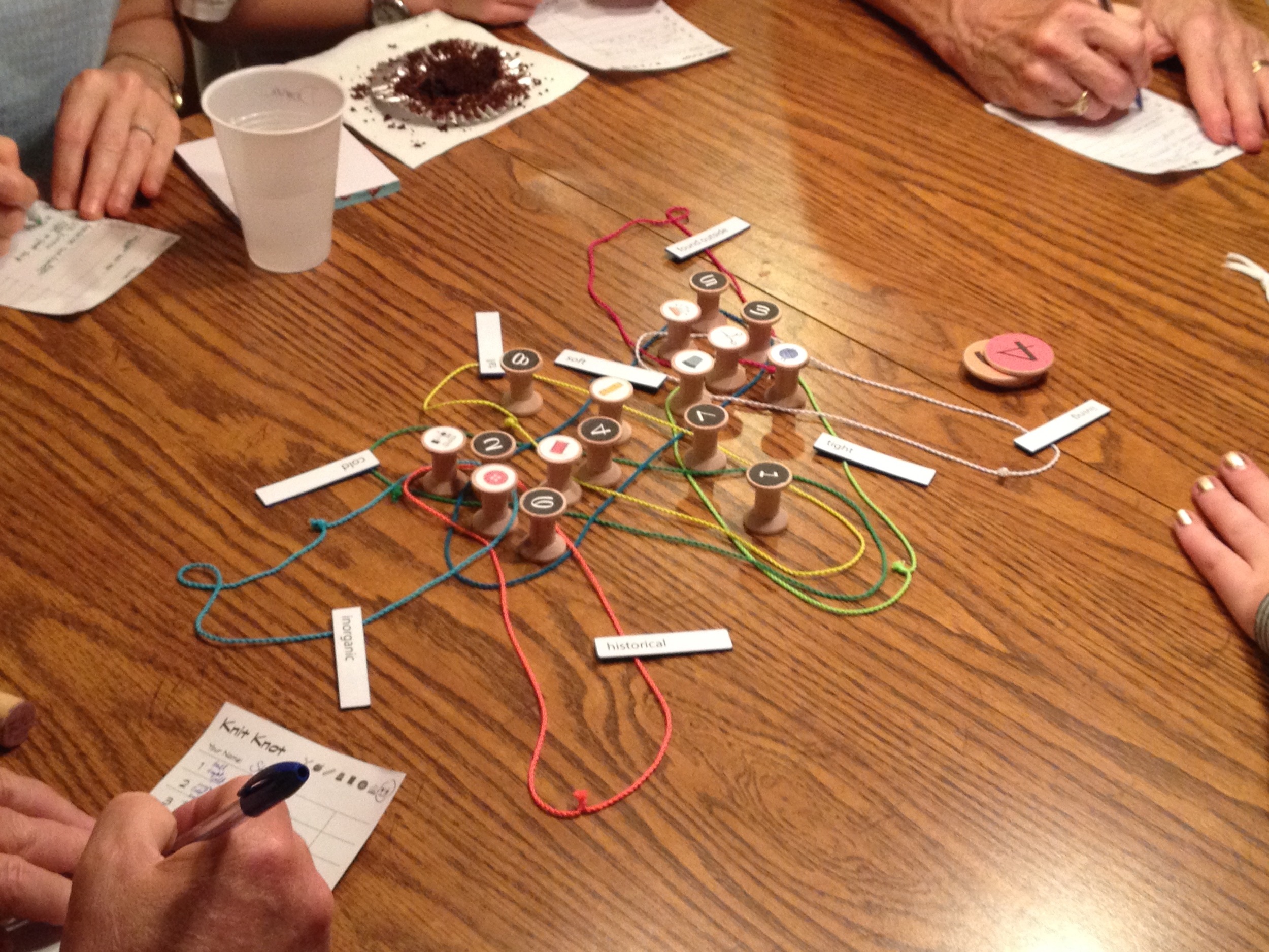 At one point, players each had their own "personal" spool. The concept was later dropped since it didn't add much but additional time to the game. It also added a lot of visual complexity as you can see here!