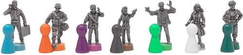The bases for each figure are roughly comparable to the size of a pawn, meaning they won't crowd your board!