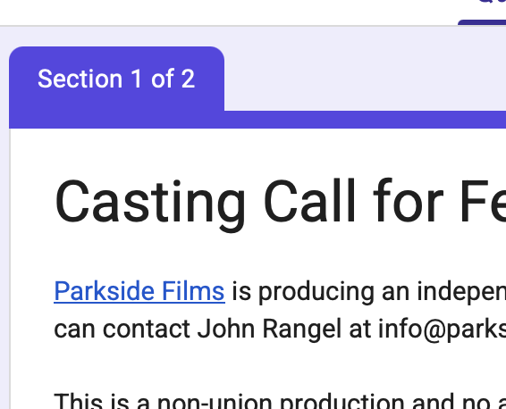 Casting call!