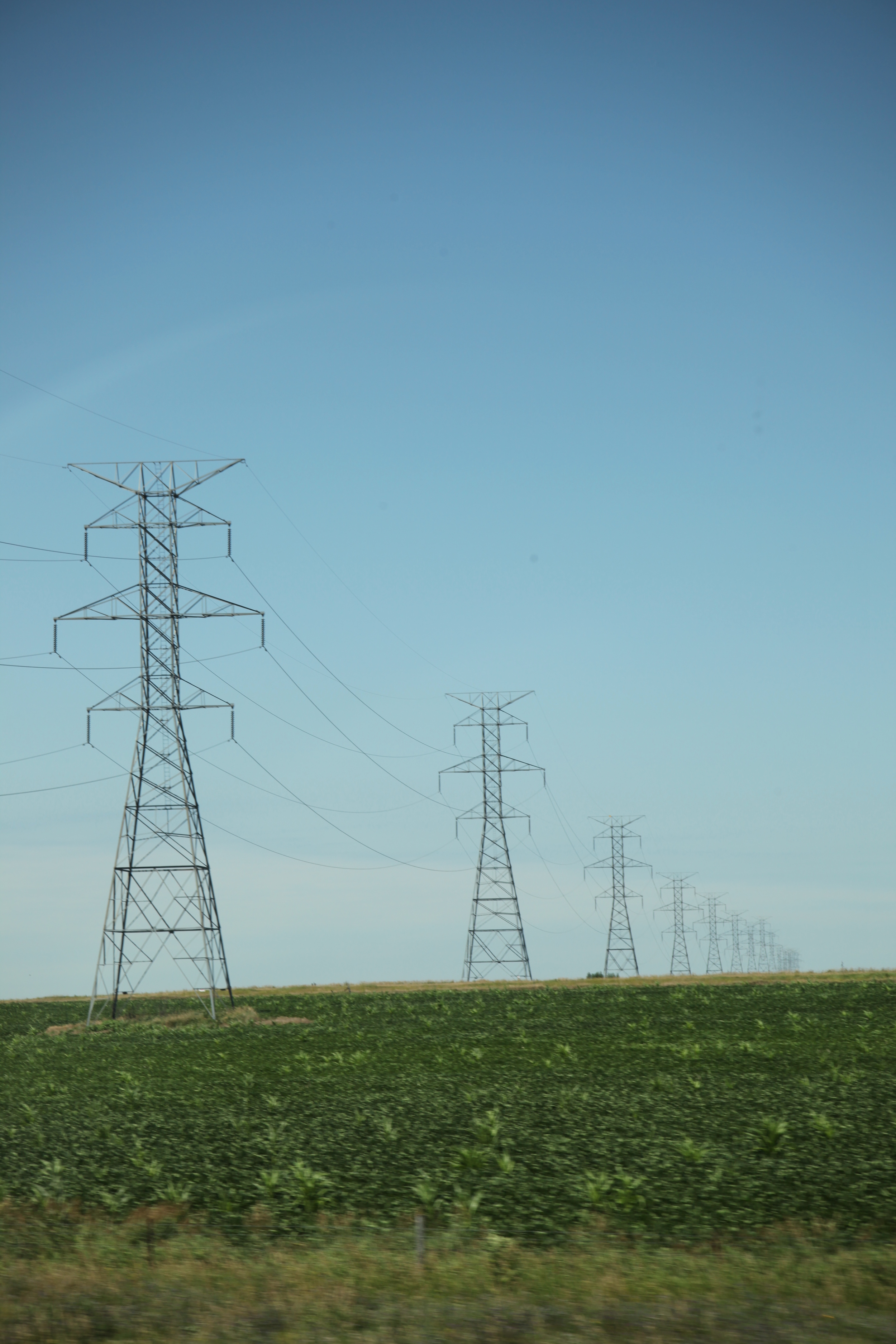 power lines, south dakota, usa