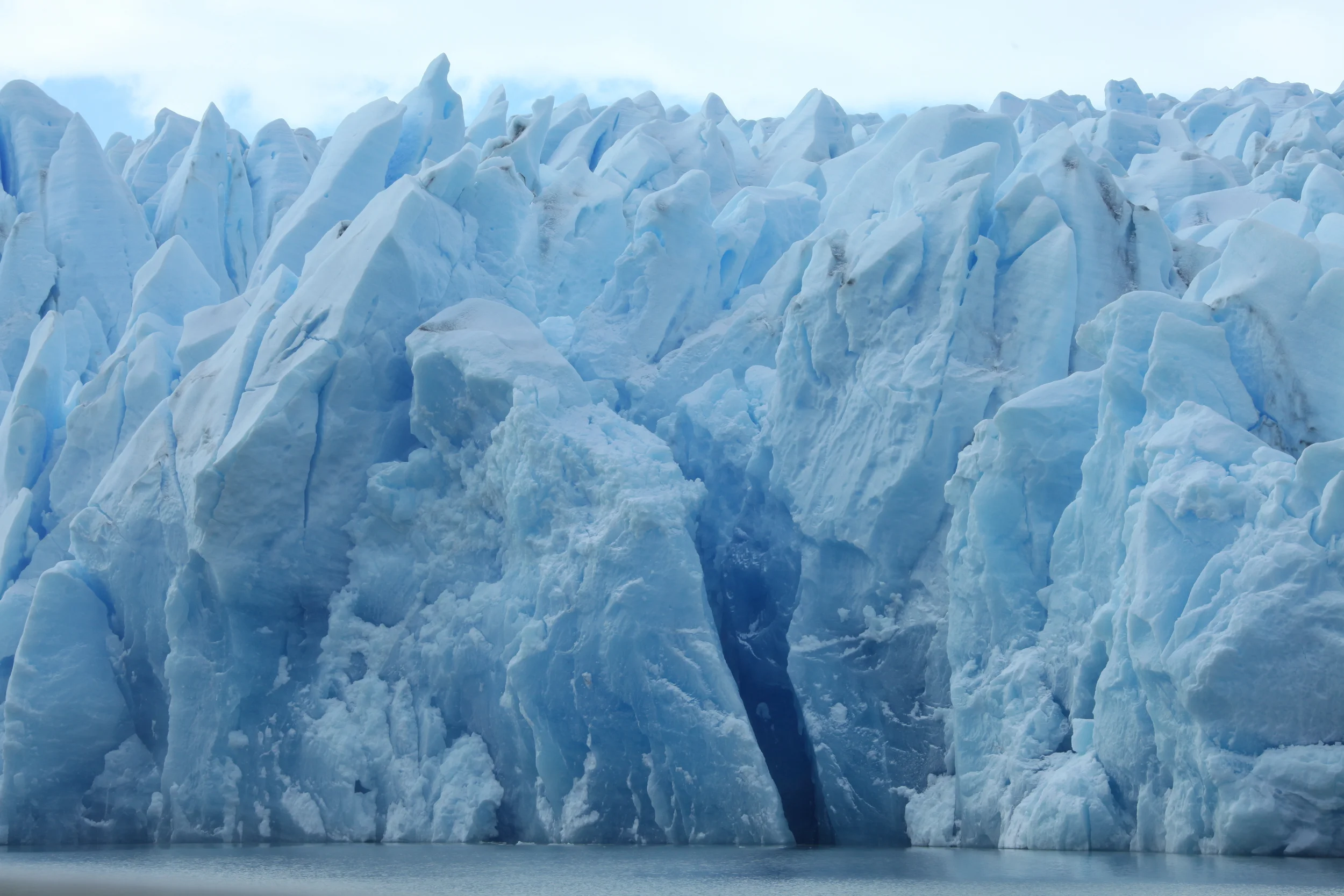 ice crack grey glacier, torres del paine national park, chile