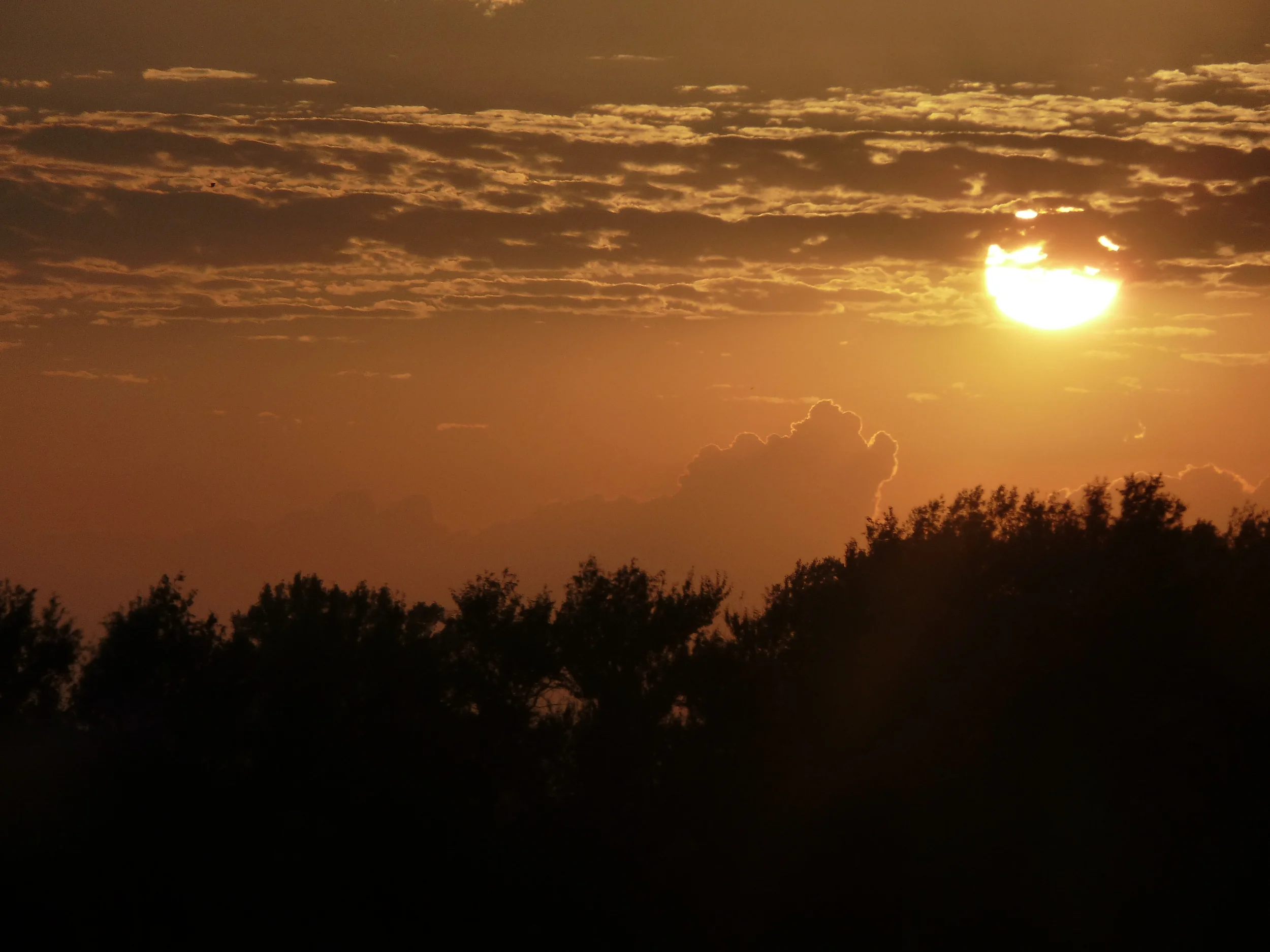 mississippi river sunset, iowa, usa