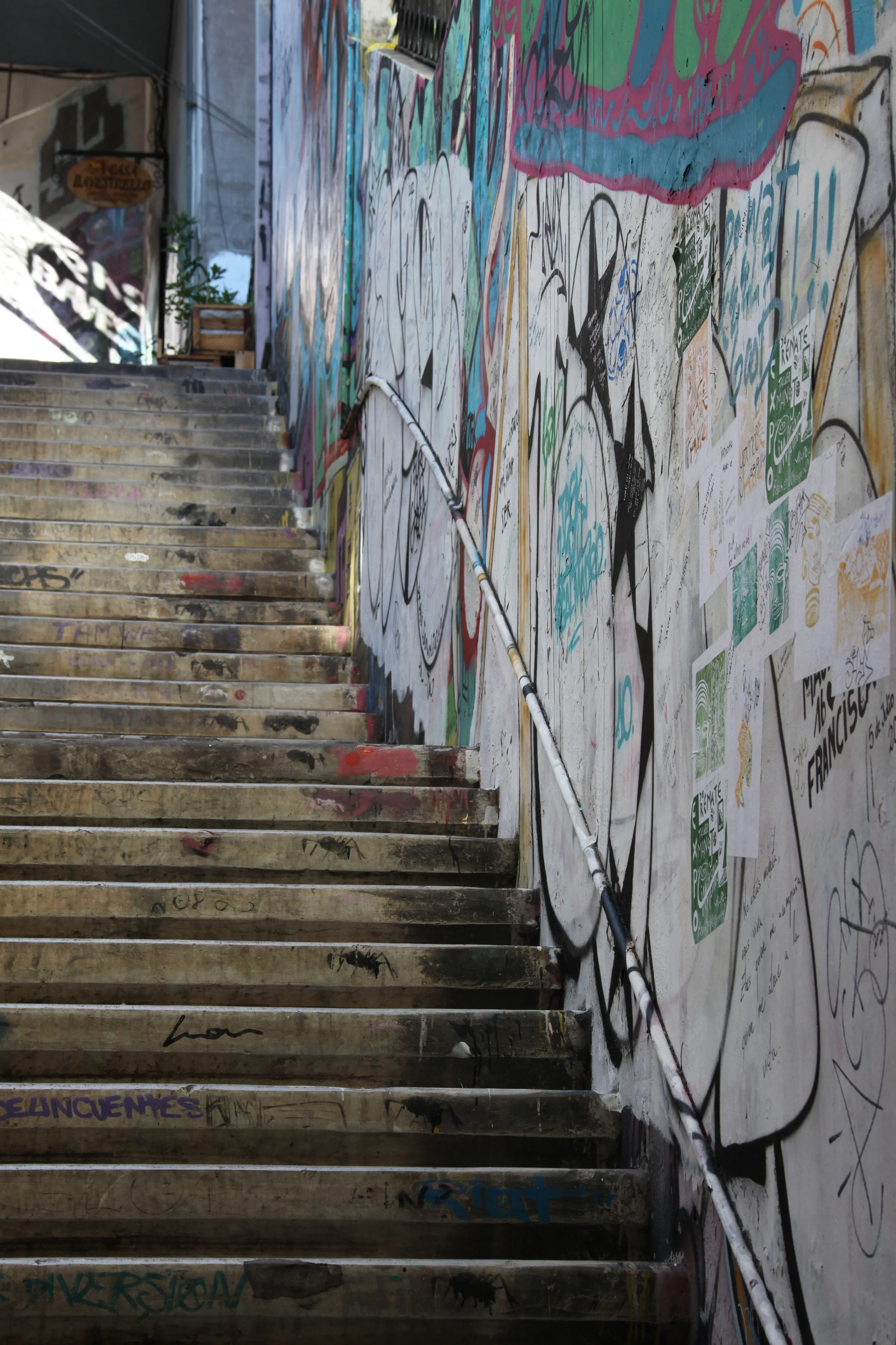stairway, valparaiso, chile