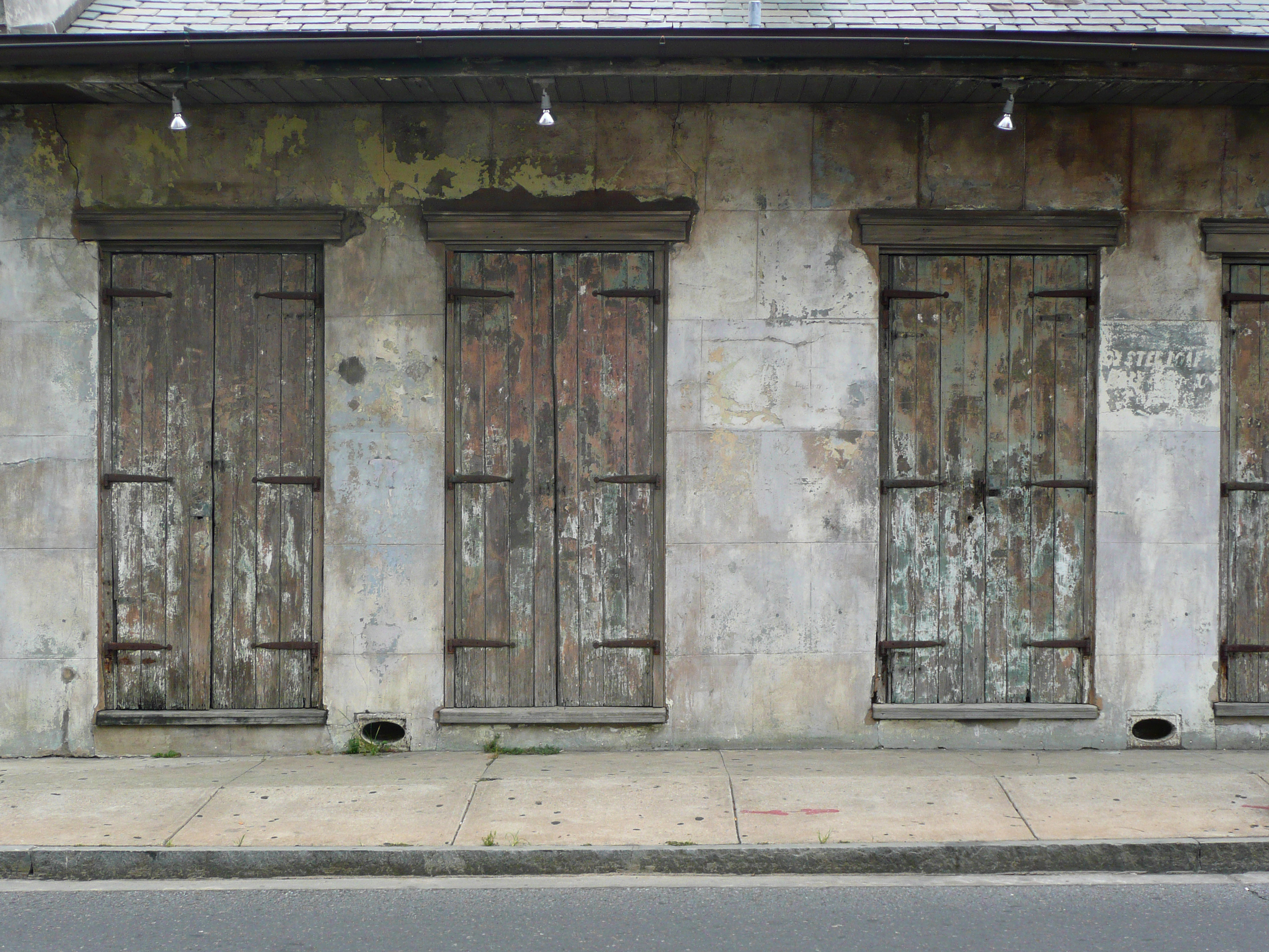 old doors in french quarter, new orleans, louisiana, usa