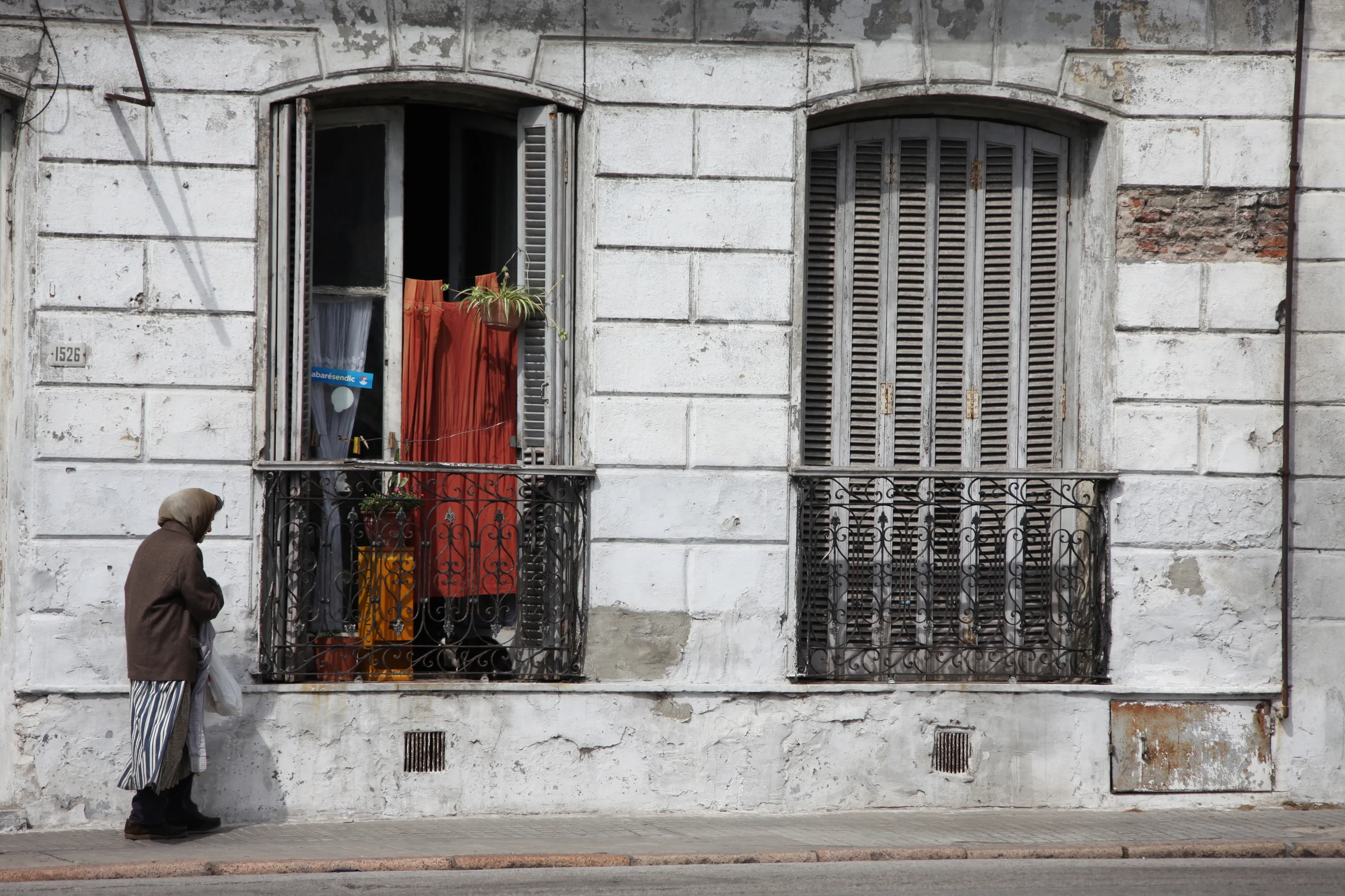 woman walking, montevideo, uruguay