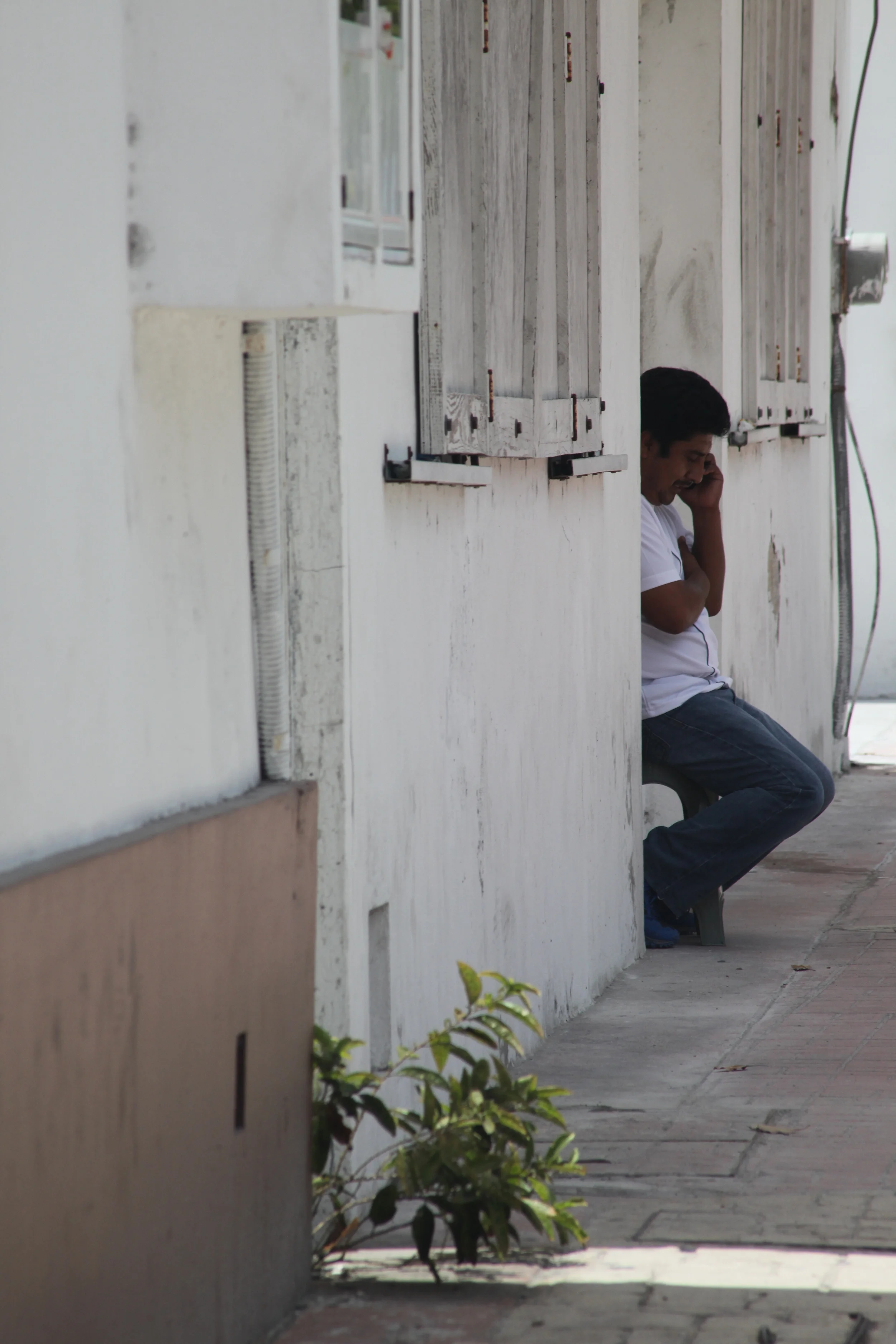doorstep phone call, cozumel, mexico