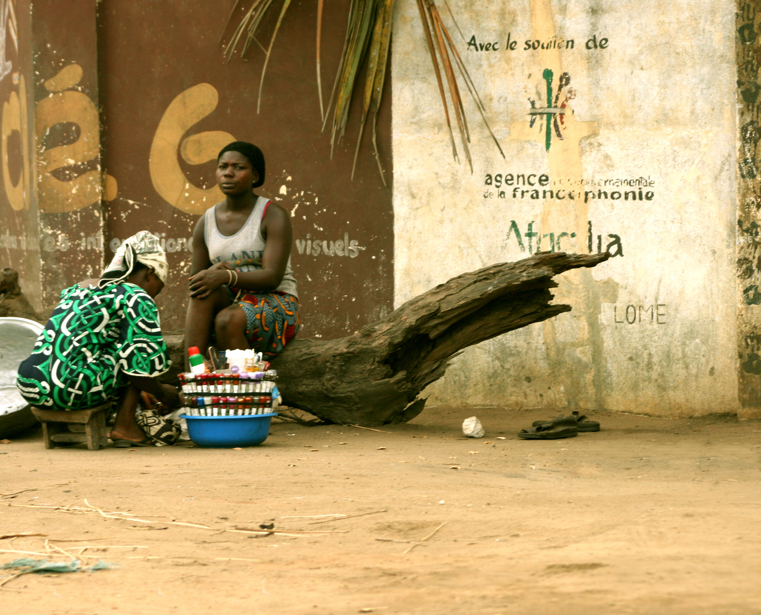 roadside pedicure, lome, togo