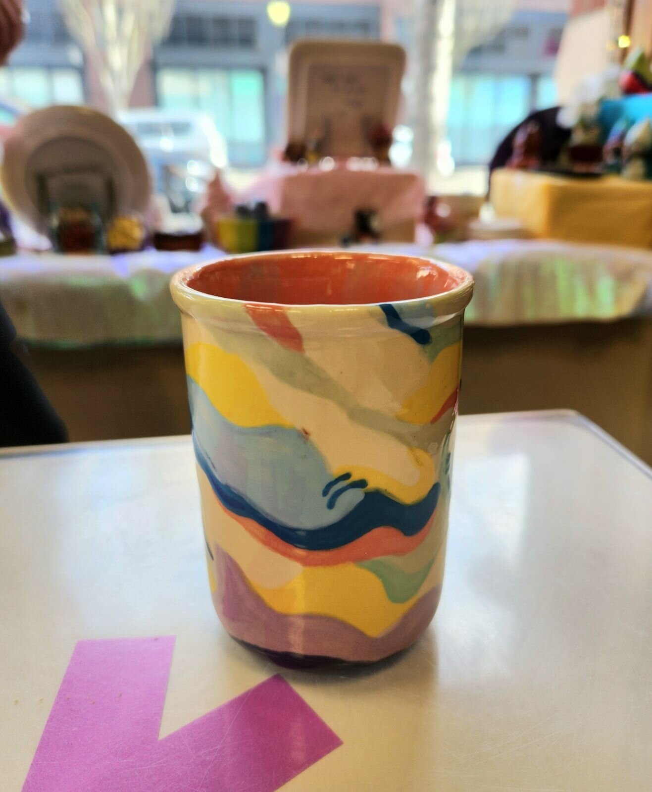 Customer Piece. This pen cup became a vibrant canvas of abstract landscape art.
https://paintawaynow.com/

#redmondtowncenter #potterypainting #pyop #buylocal #experienceredmond #becreative #shopsmall  #kidsactivities #kidspainting #ceramicpainting #