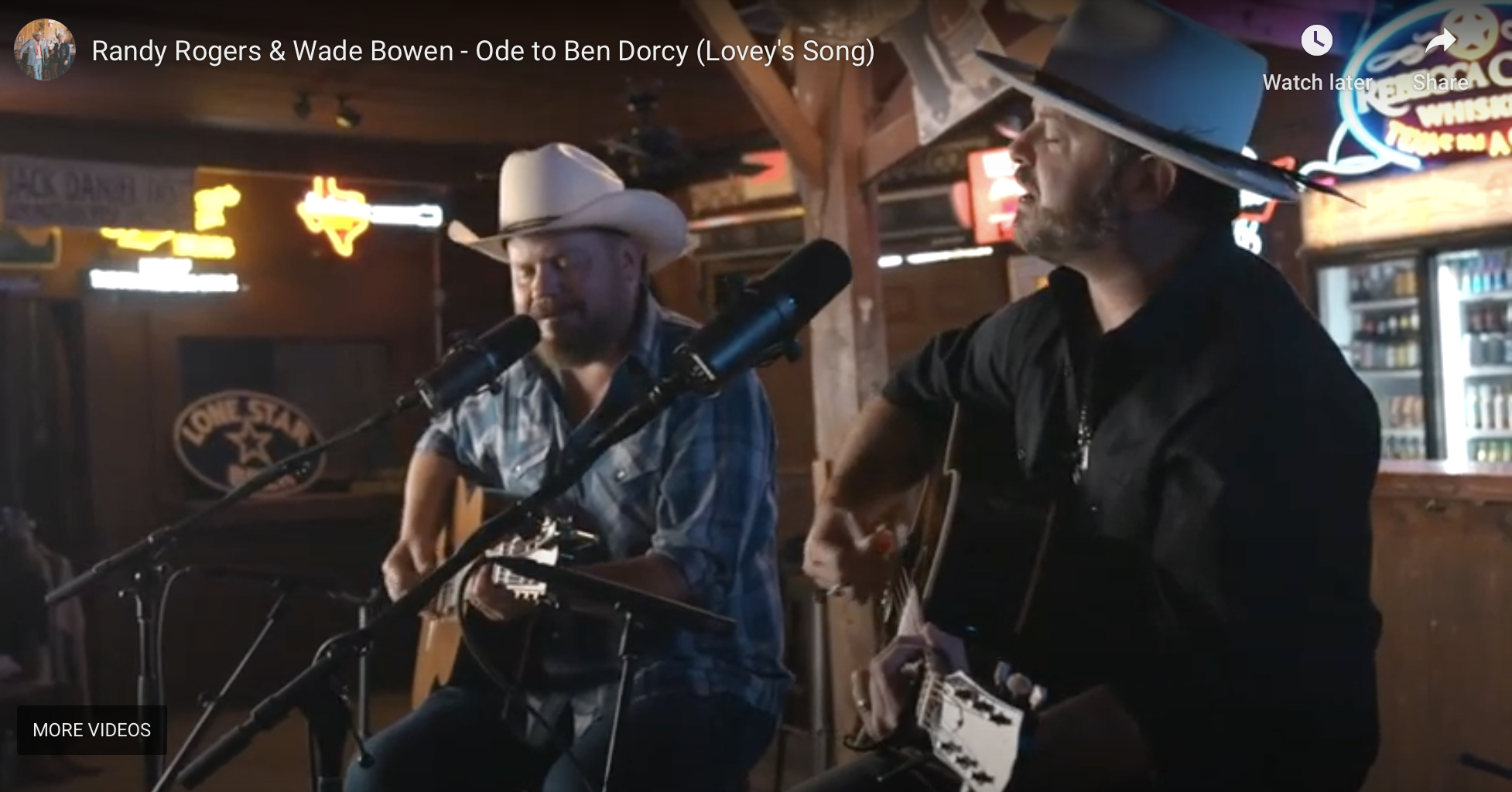 Randy Rogers & Wade Bowen - Ode to Ben Dorcy (Lovey's Song) EXCLUSIVE VIDEO