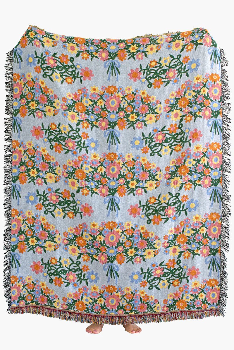 Flower Bouquet Throw Blanket