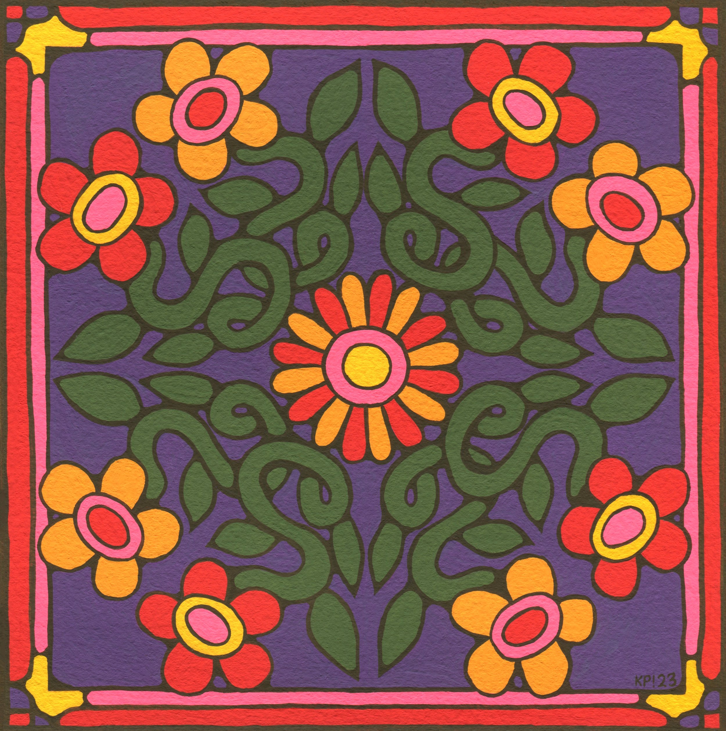 Patterned Tile Painting