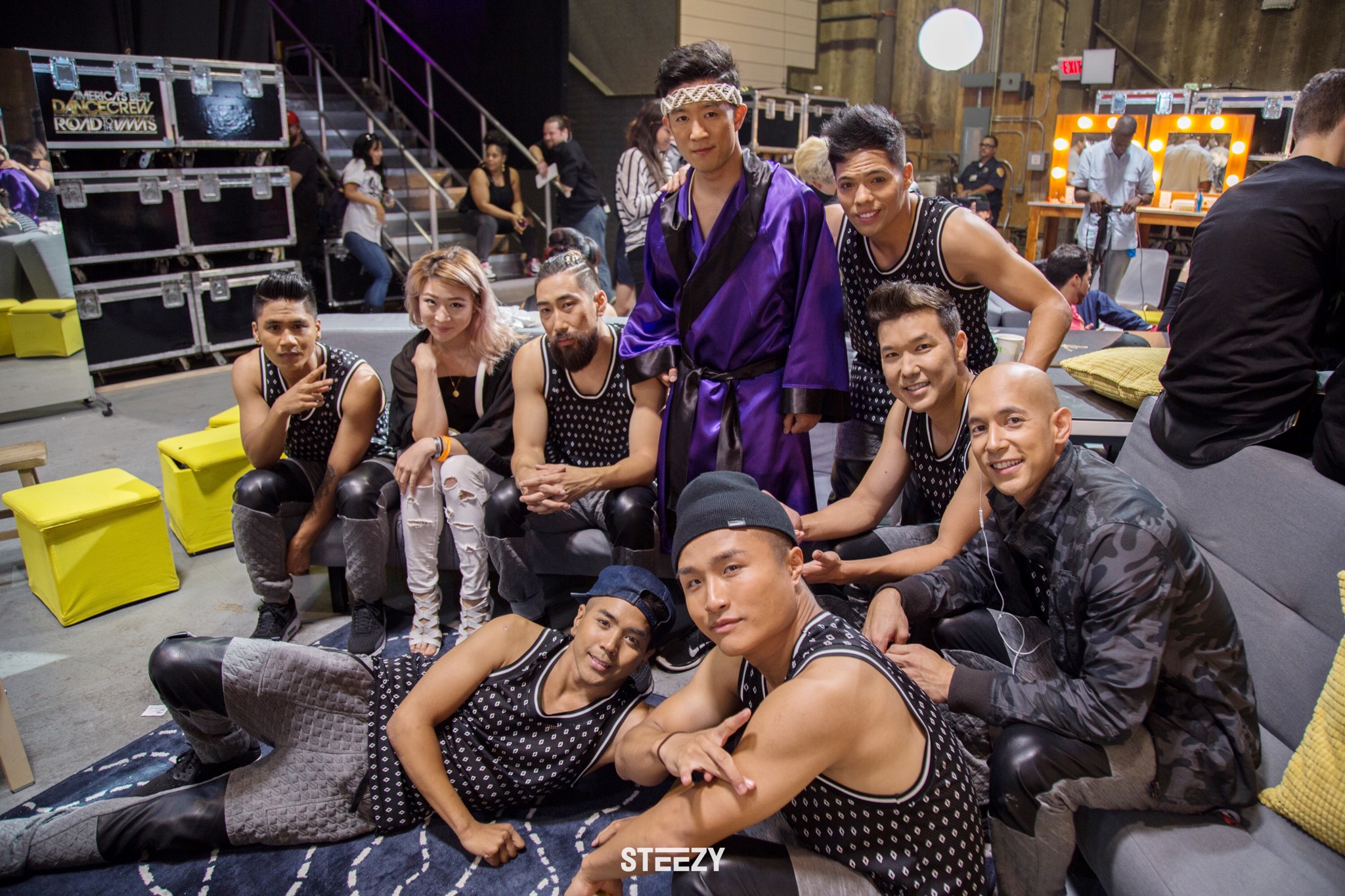 Where do I begin.. I actually STARTED dancing at Quest Studio in Artesia, and would catch these guys rehearsing late at night. That's how I met Aris (not pictured) and became good friends with him. 10 years later, visiting the tapings, I went from knowing OF the rest of the crew, to actually knowing them. Each with such unique and unforgettable personalities, the Quest guys are special beyond their talent. They're grounded and kind, light-hearted and sweet. Your second championship is well-deserved; the world is celebrating with y'all. Thank you for taking the time to chat with me! A fan forever. <3