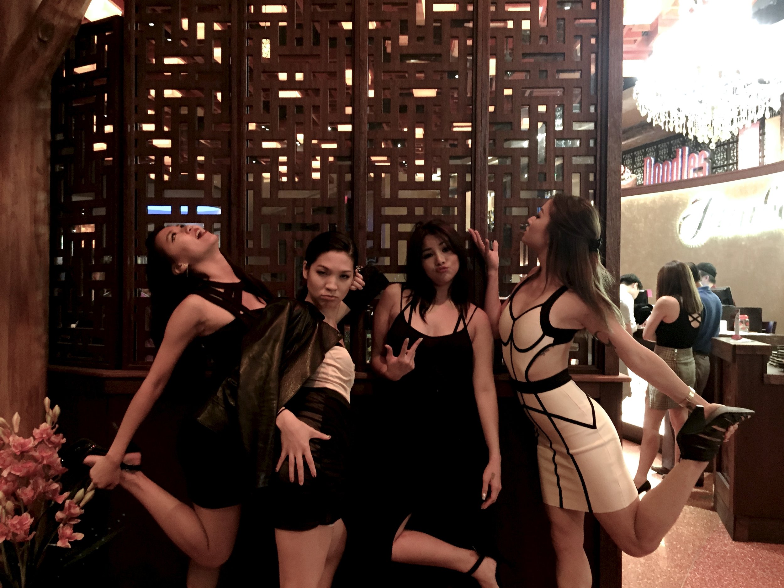 Post-show dinner at the casino, being classy af