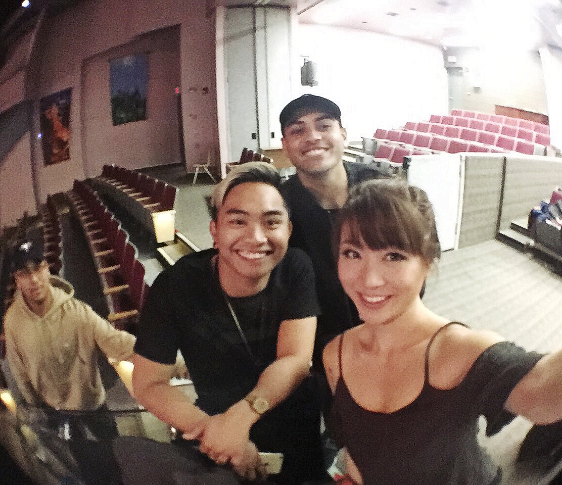 At the venue! Chillin with Hernani + Riman during tech. They're still bullies. Hate you guys.