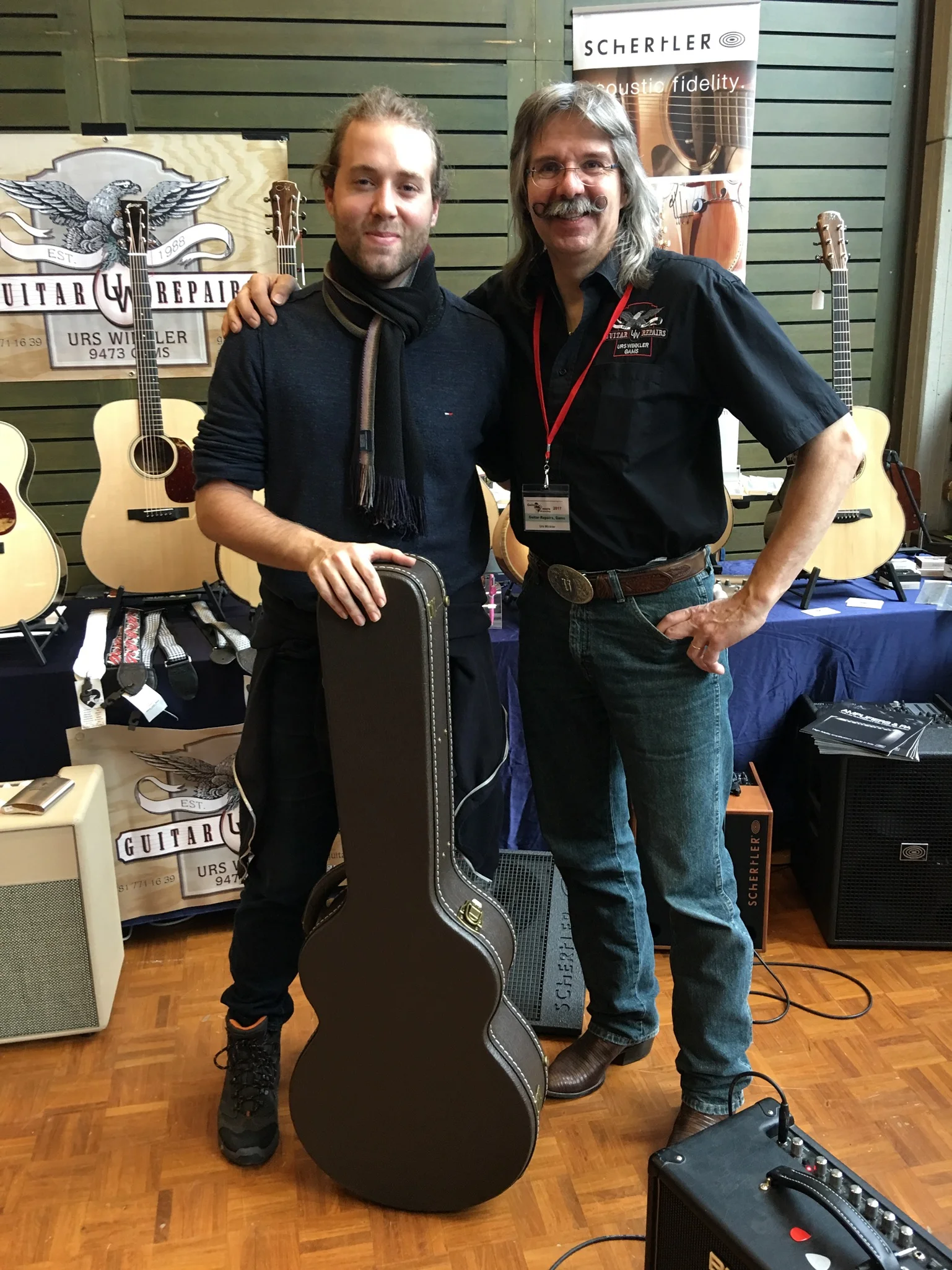 Picking up my new Maestro Guitar from Urs Winkler himself! 