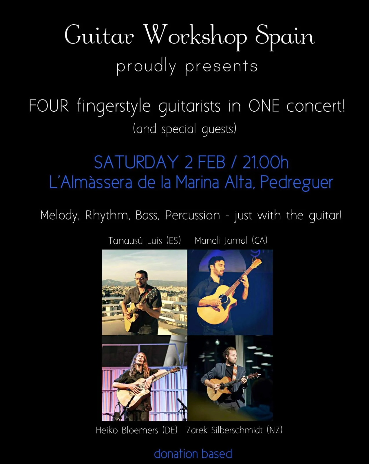 The poster for the concert in Spain.