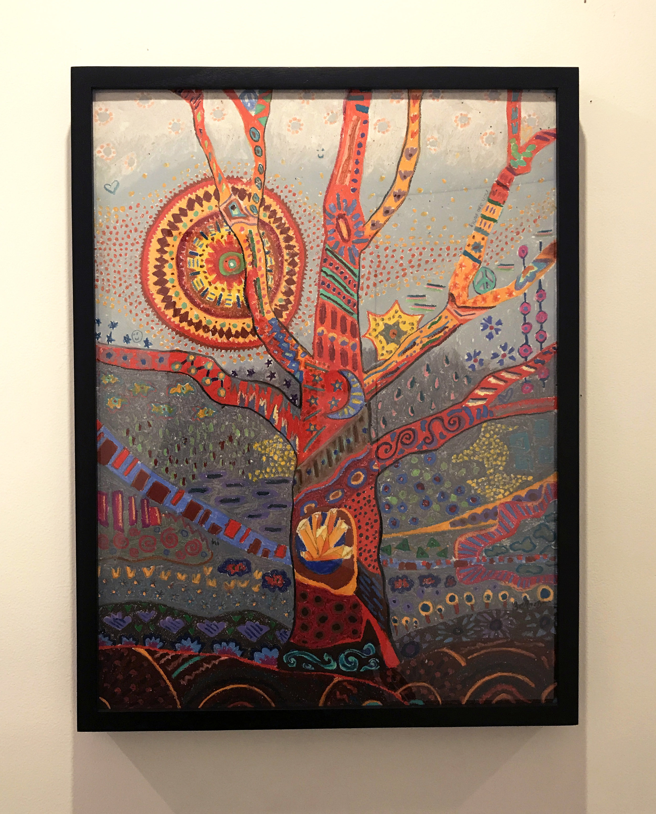 Colorful Oil Pastel Tree