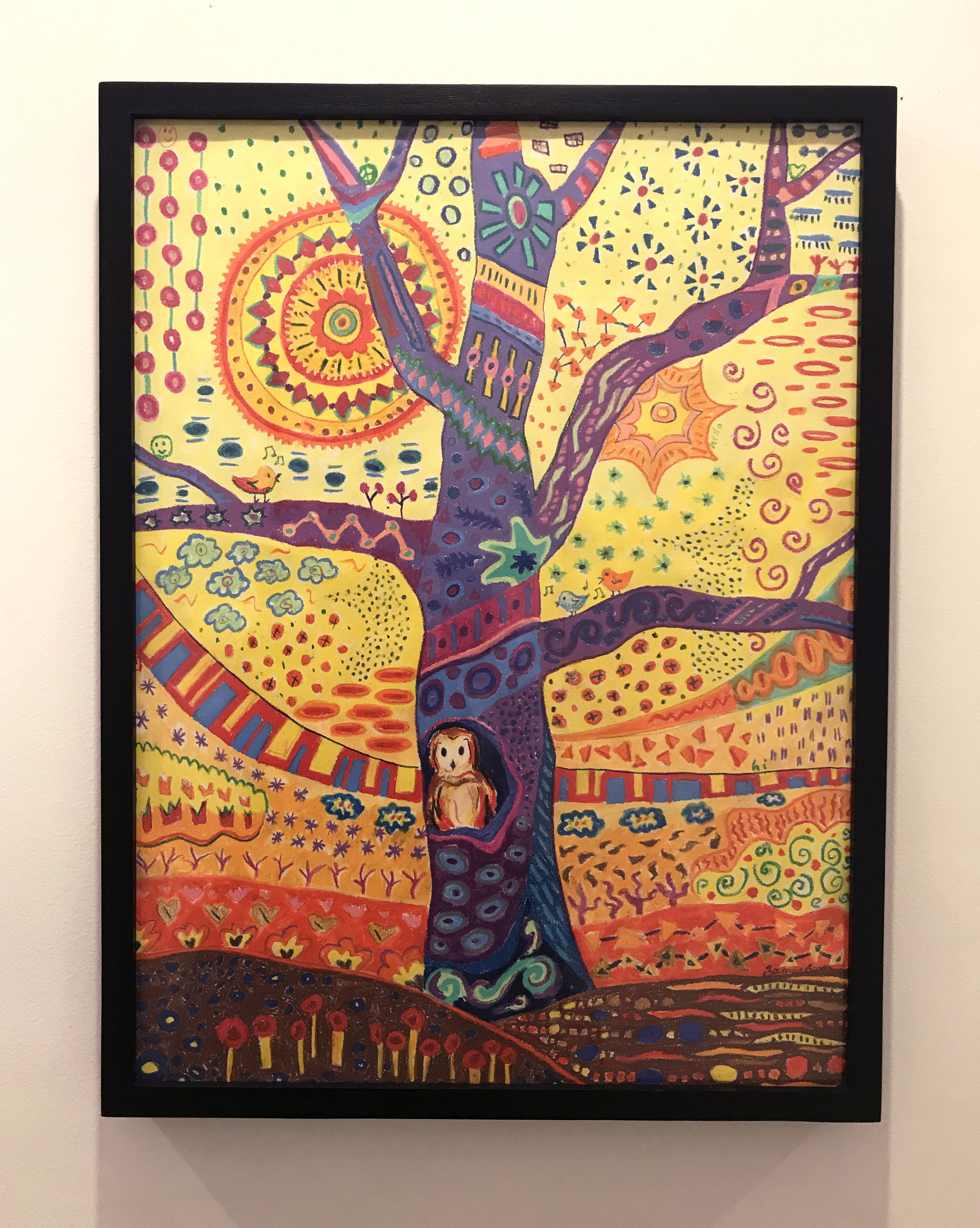 Colorful Oil Pastel Tree