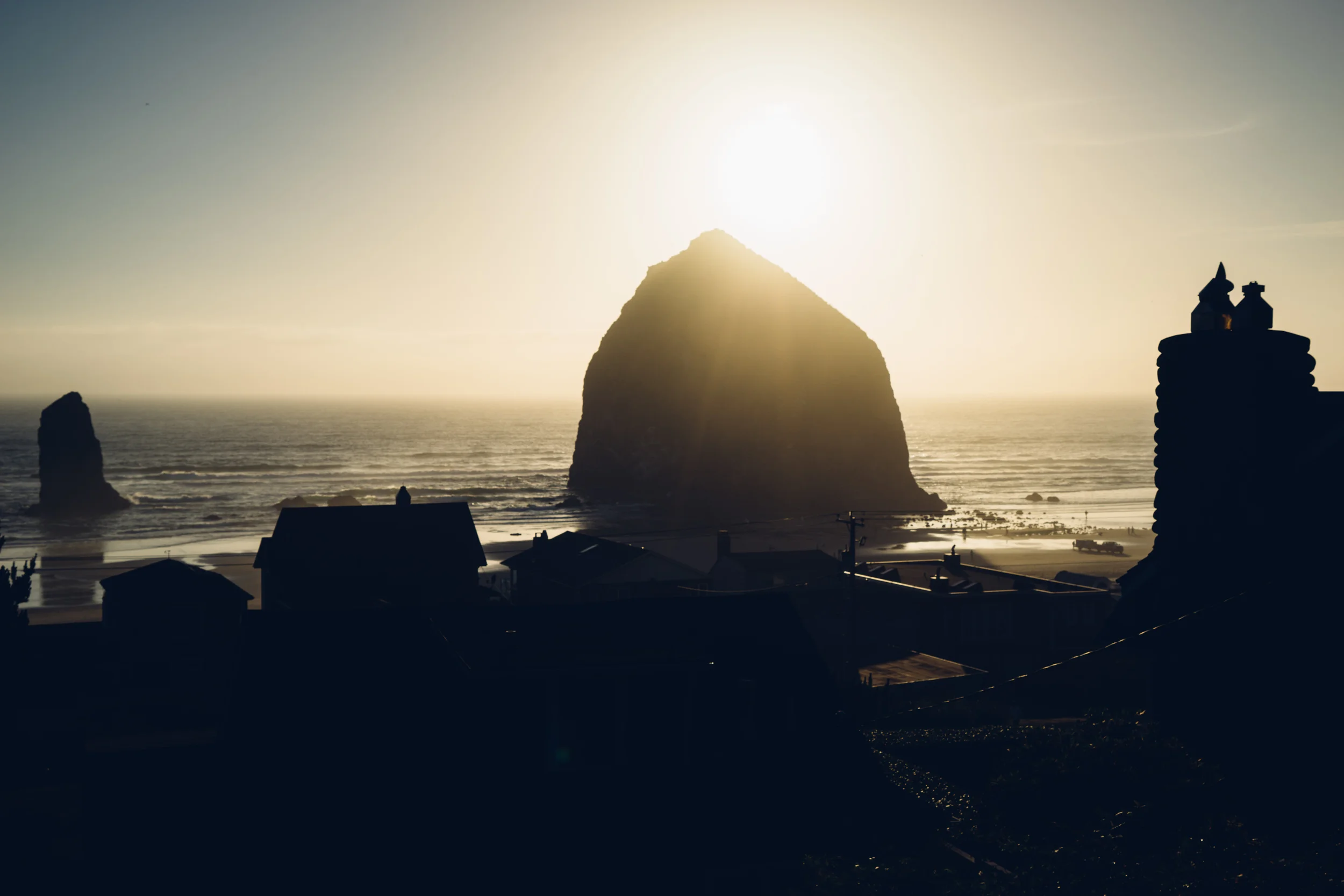 This is our first glimpse of the Haystack Rock as we drove pass it. Simply breathtaking.
