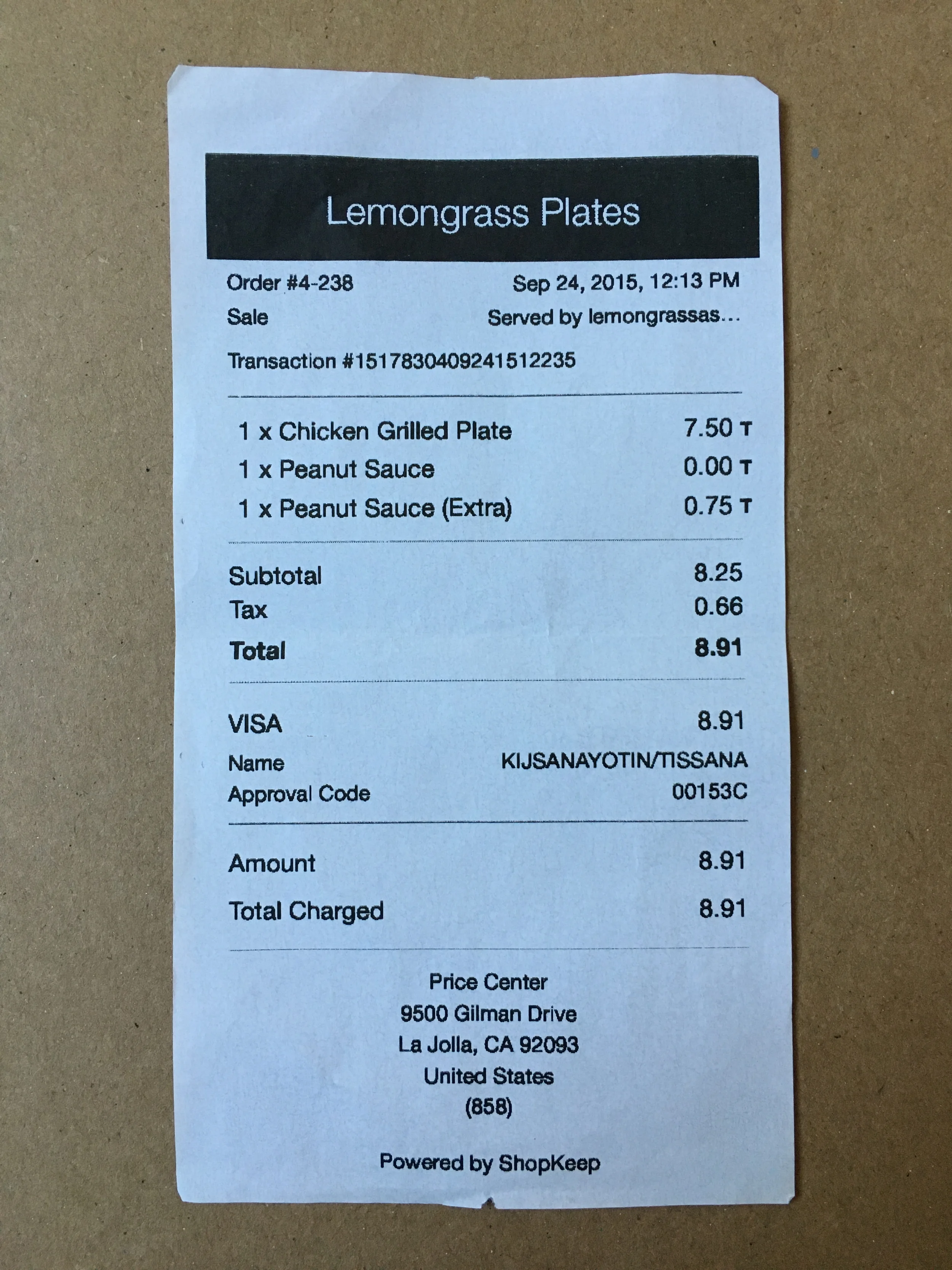 Coin is not compatible with credit card terminals that require users full name in order to process. You can easily notice whether the terminal needs your name by looking at the receipt like his one from Lemongrass Plate.