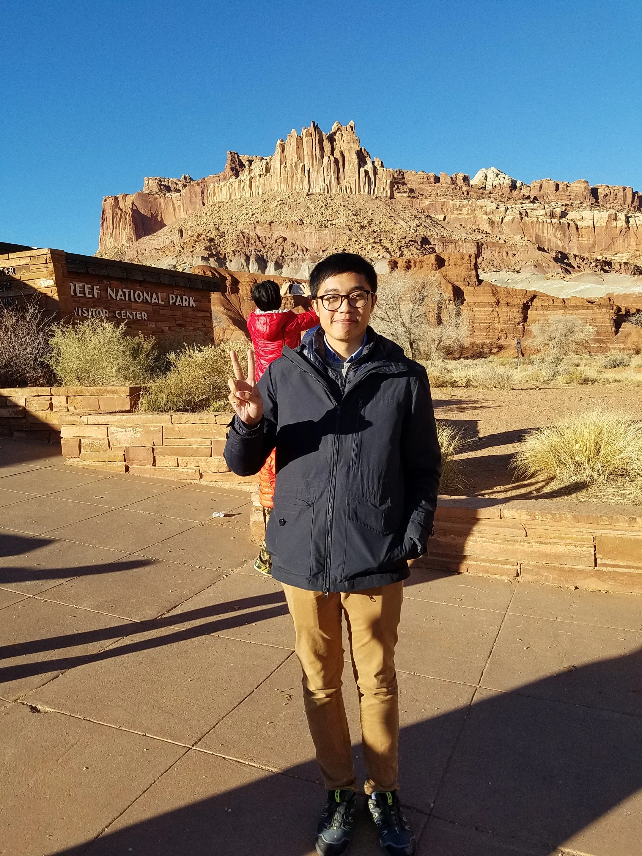 The only photo I could find showing that we visited Capital Reef ...