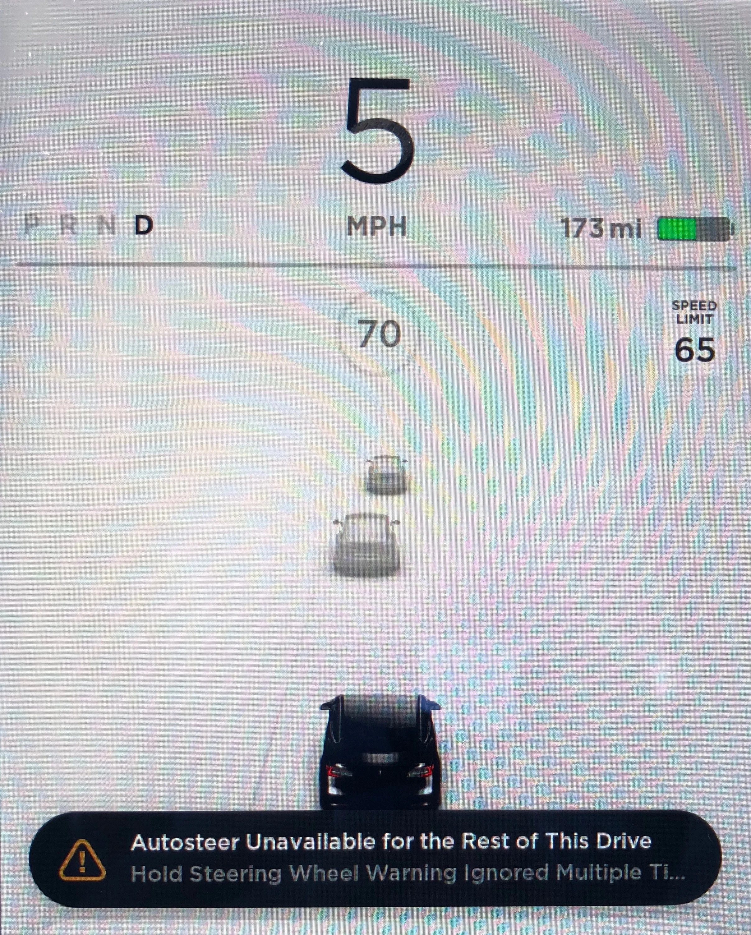 A safety feature that disable Autosteer if the driver doesn't keep his or her hand on the steering wheel