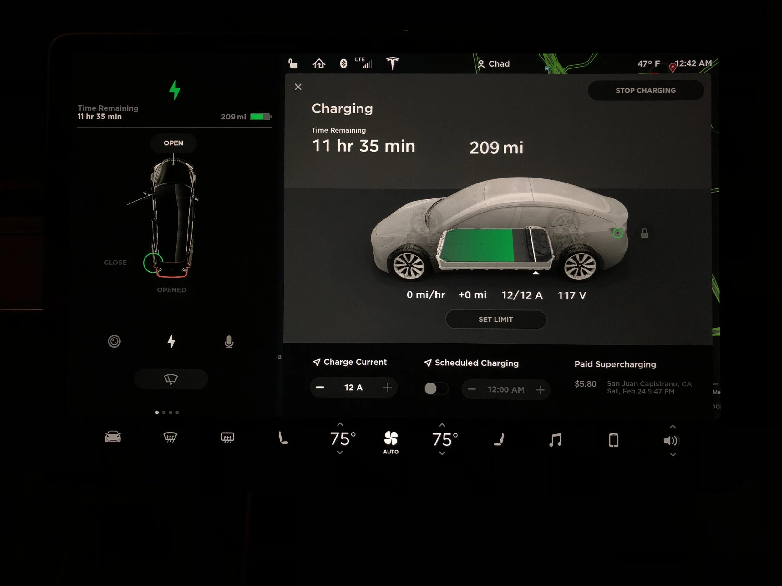 Charging with the 110V outlet for 8 hours over night gave me only 16 miles.