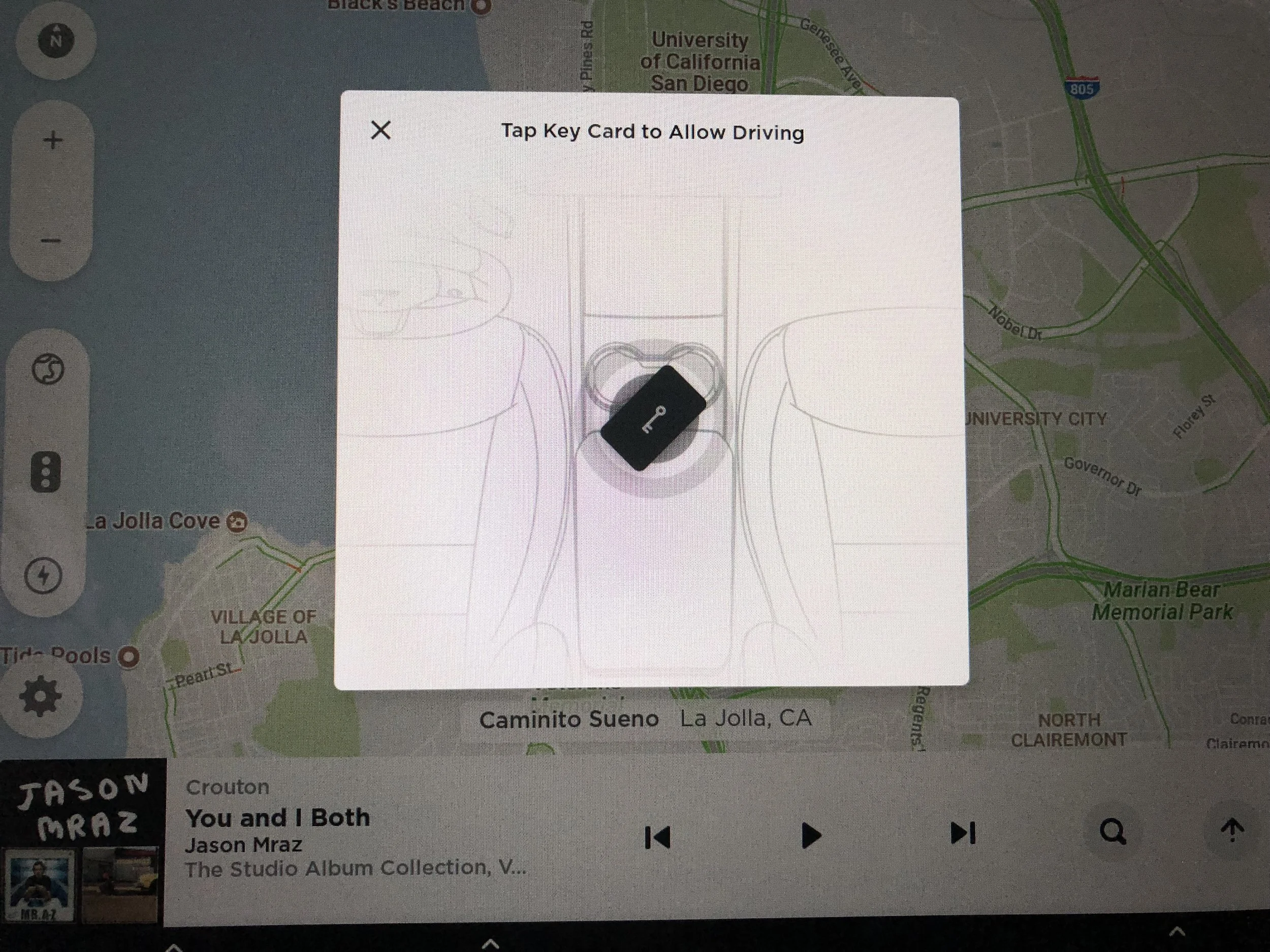 This is how you start the car. This step can even be skipped if you have your phone programmed as a key.