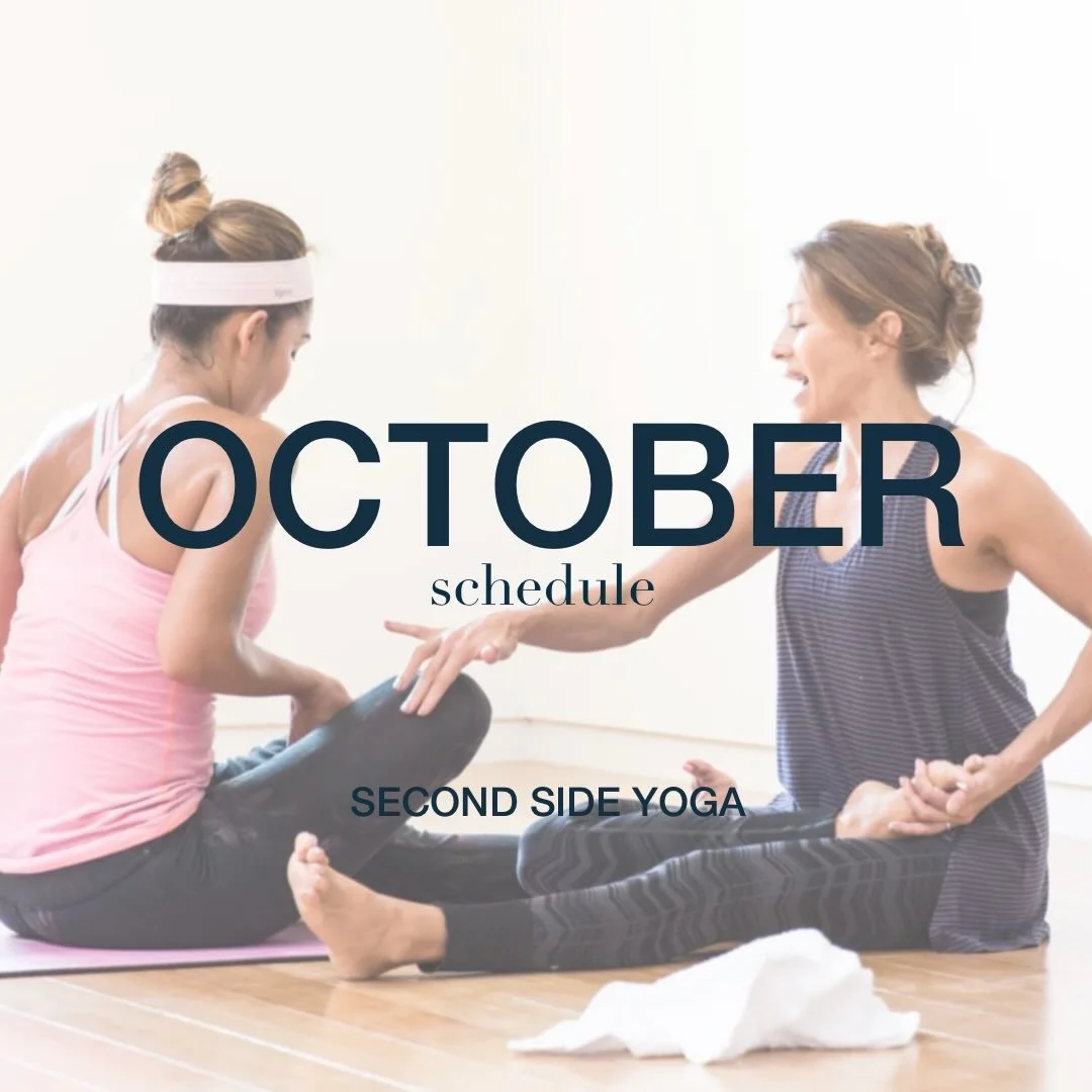 October at Second Side ✨

Come enjoy our refreshed space, meet some new faces, and give us another look. We&rsquo;ve been busy making Second Side feel fresh while keeping the yoga and community you love.

Our October schedule is here with classes 7 d